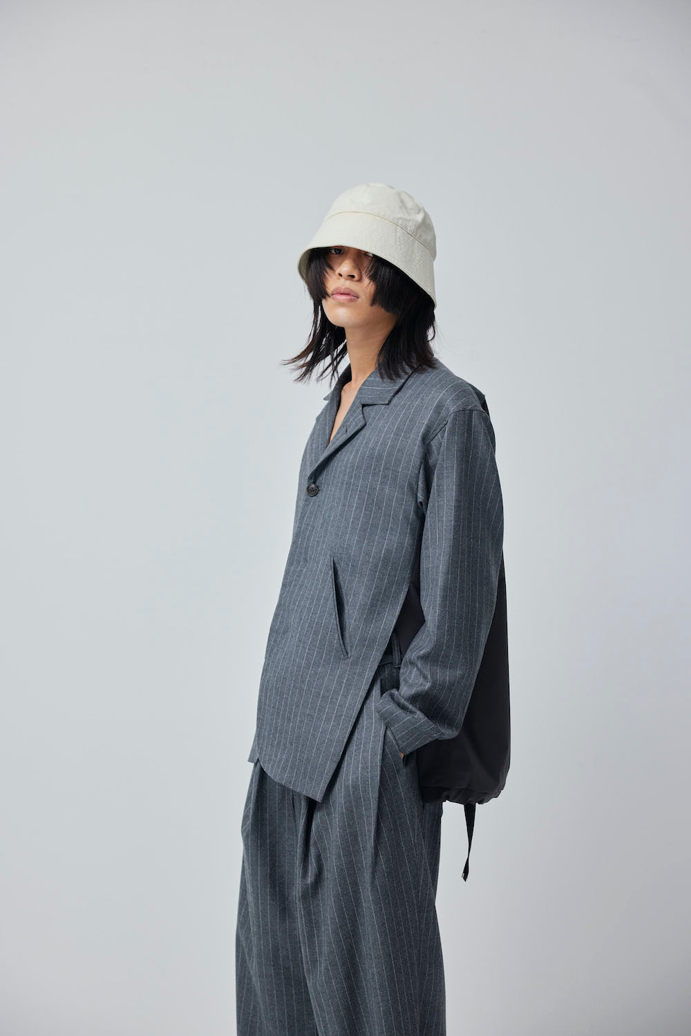 LB23AW-JK01-GST | バックパッディングホリデイジャケット | GRAY STRIPE