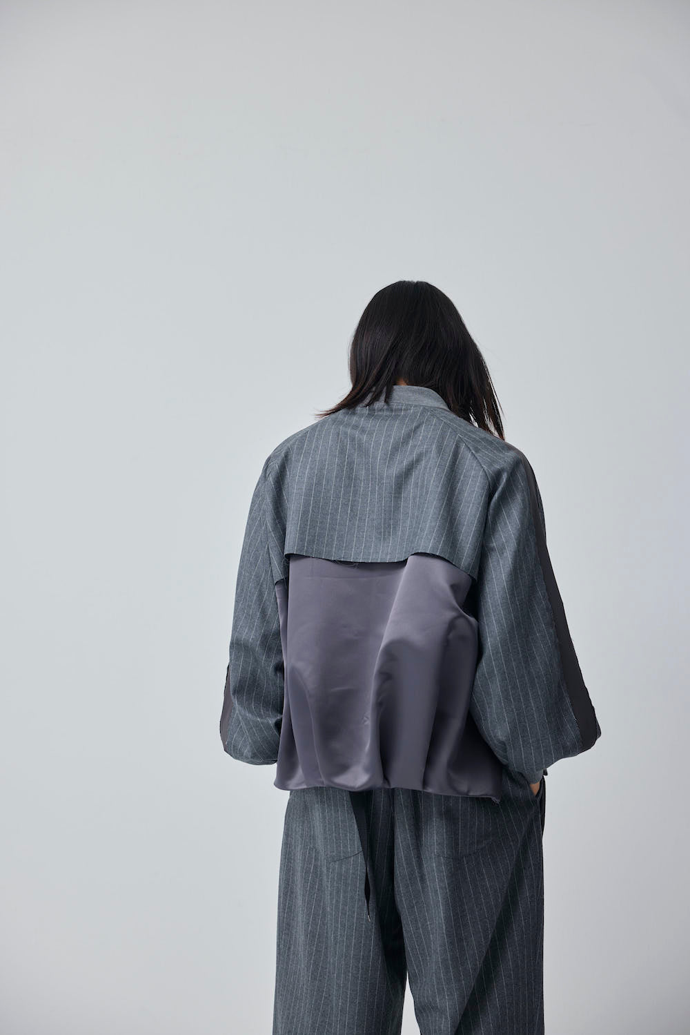 LB23AW-BL01-GST | ストライプウールサージスーベニアジャケット | GRAY STRIPE