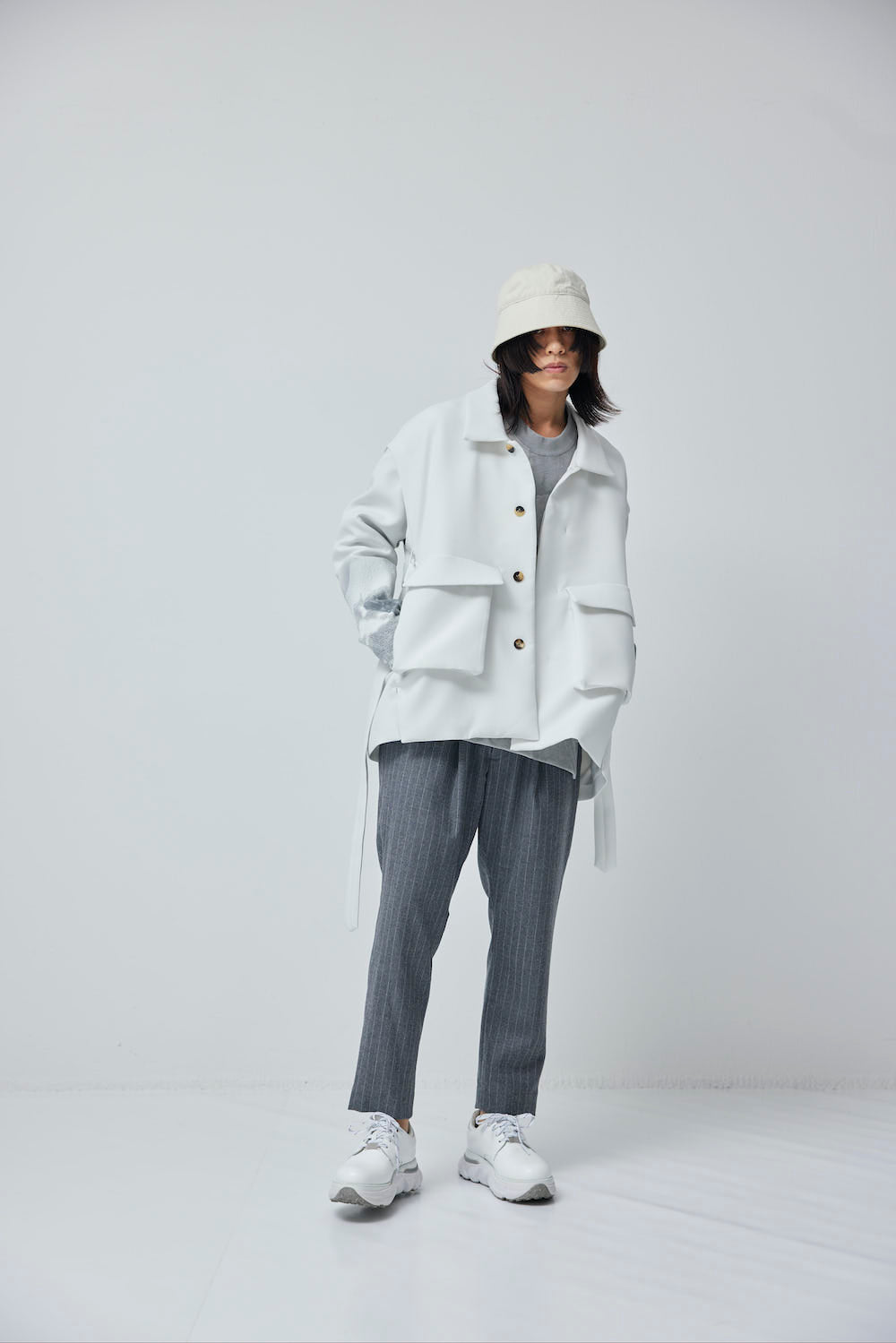 LB23AW-MJK01-TC-DA | 3Dグラフィックデタッチャブルフィールドジャケット | PLASTER
