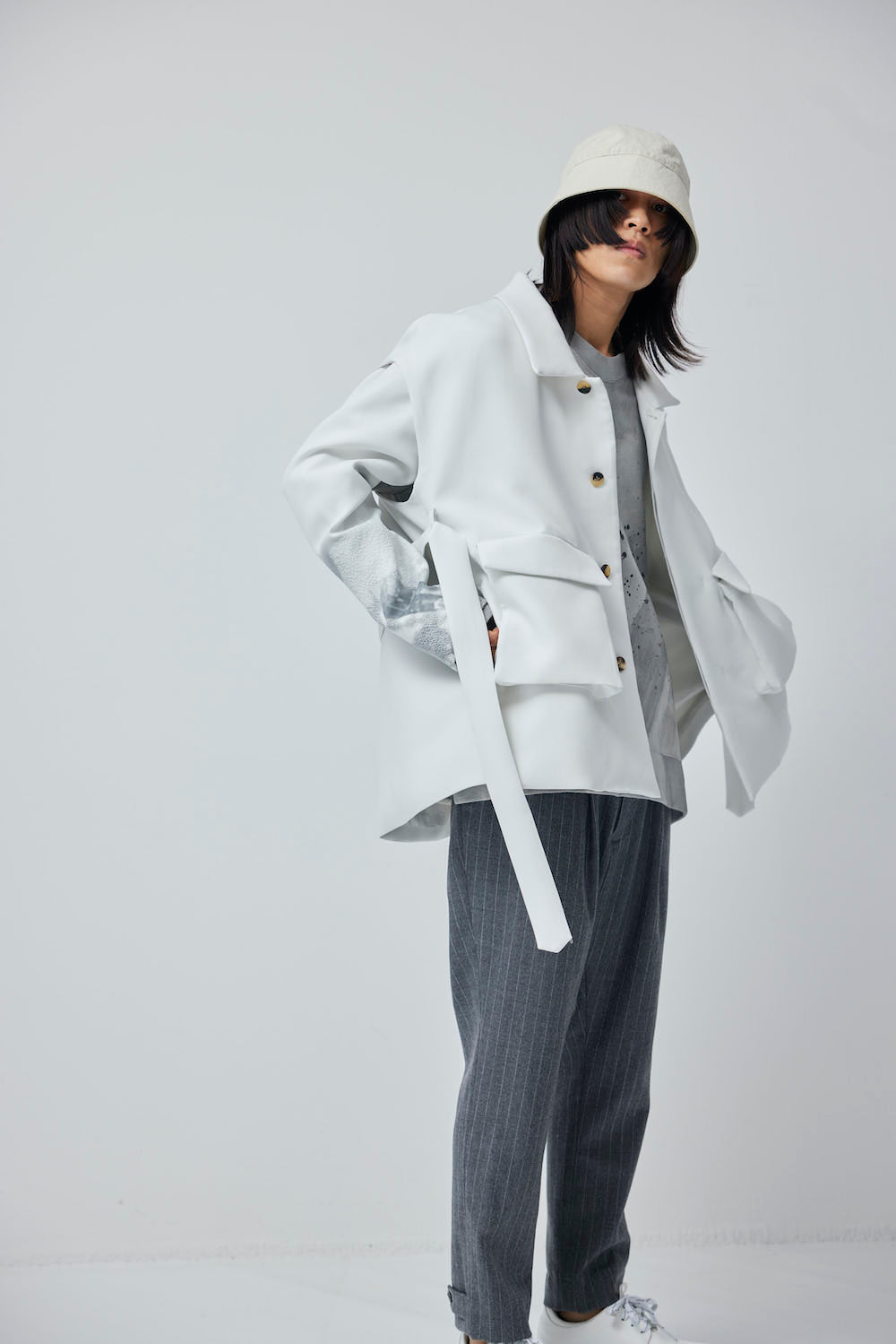 LB23AW-MJK01-TC-DA | 3Dグラフィックデタッチャブルフィールドジャケット | PLASTER