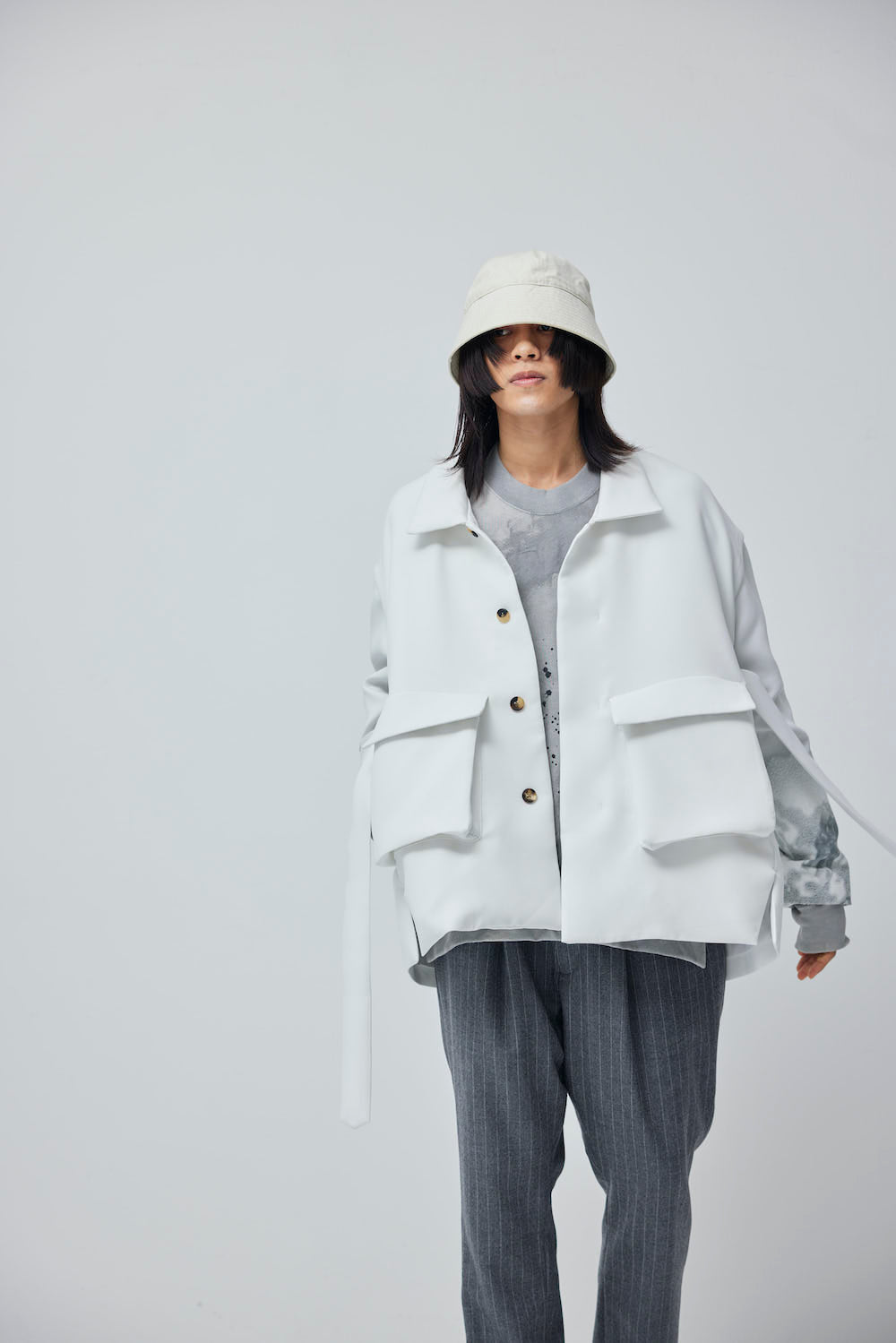 LB23AW-MJK01-TC-DA | 3Dグラフィックデタッチャブルフィールドジャケット | PLASTER