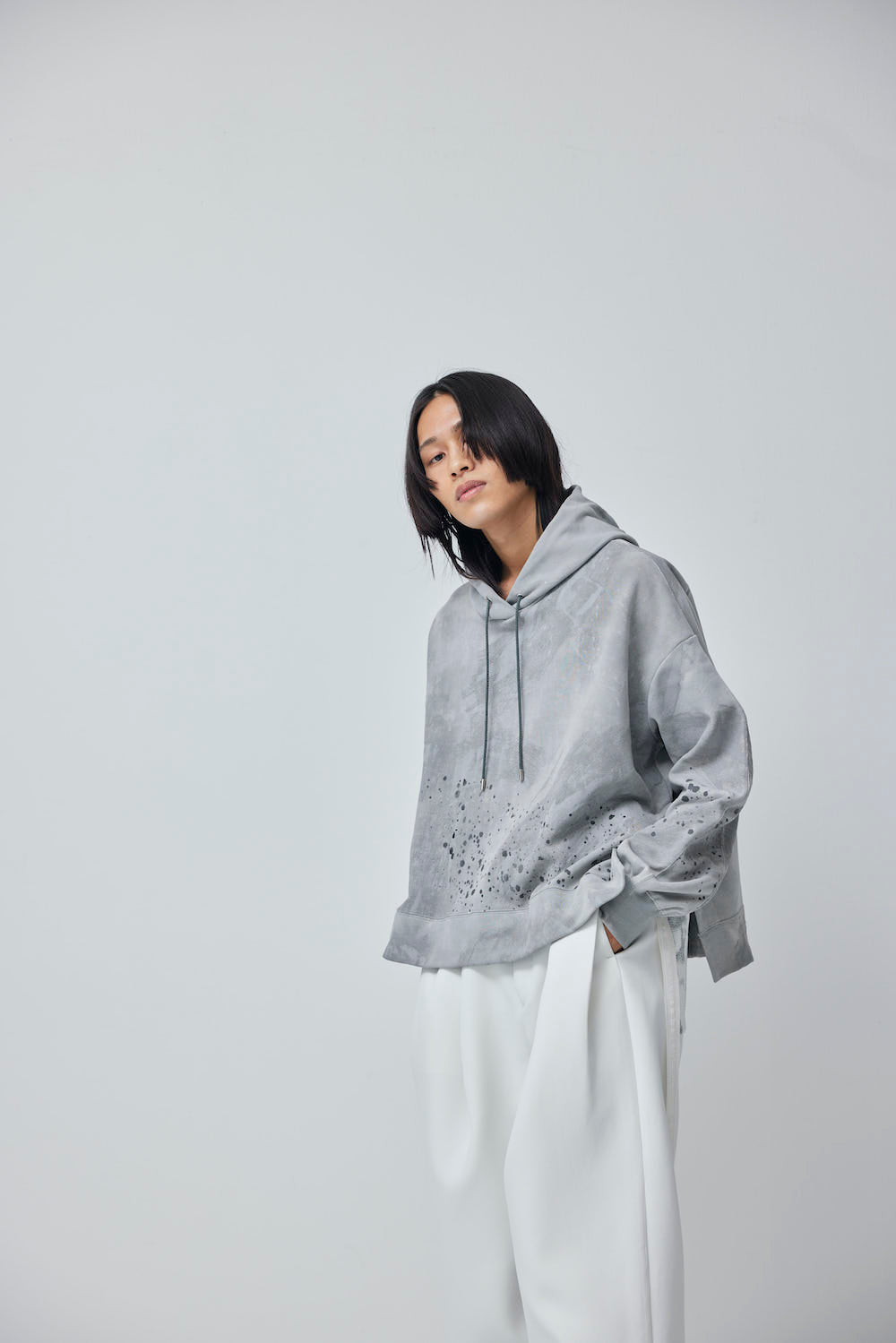 LB23AW-PK01-STC | 3D 石膏风格颜料连帽衫 | CONCRETE