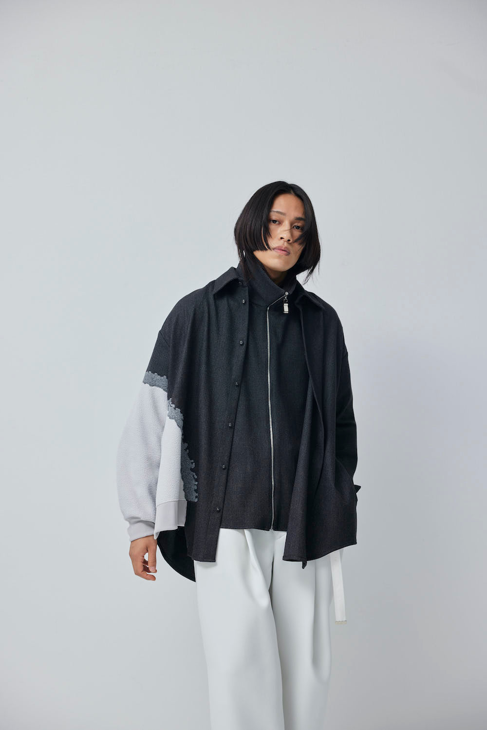 LB23AW-SH01-NDP-PL | ニードルパンチドッキングシャツ | IRON×PLASTER