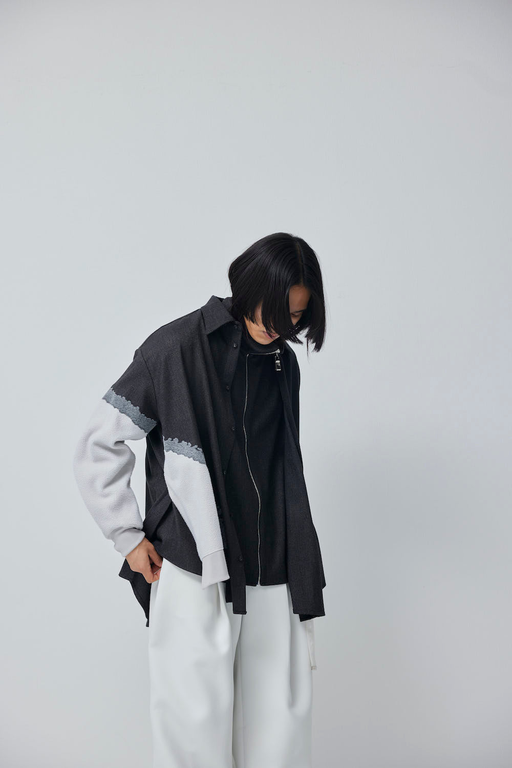 LB23AW-SH01-NDP-PL | ニードルパンチドッキングシャツ | IRON×PLASTER