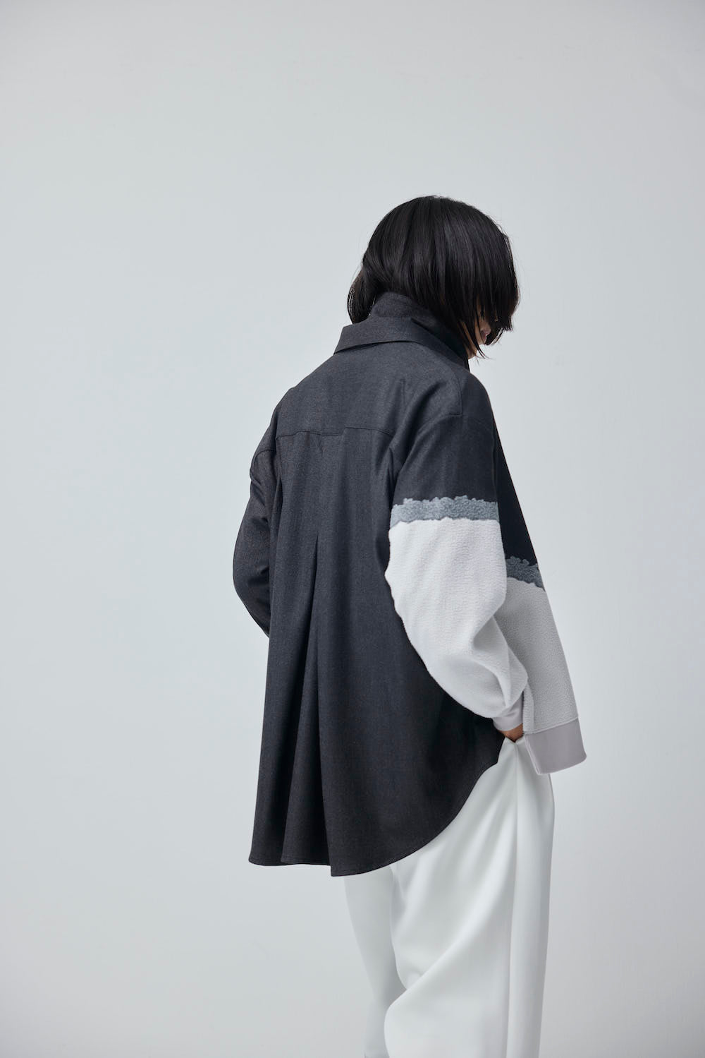 LB23AW-SH01-NDP-PL | ニードルパンチドッキングシャツ | IRON×PLASTER