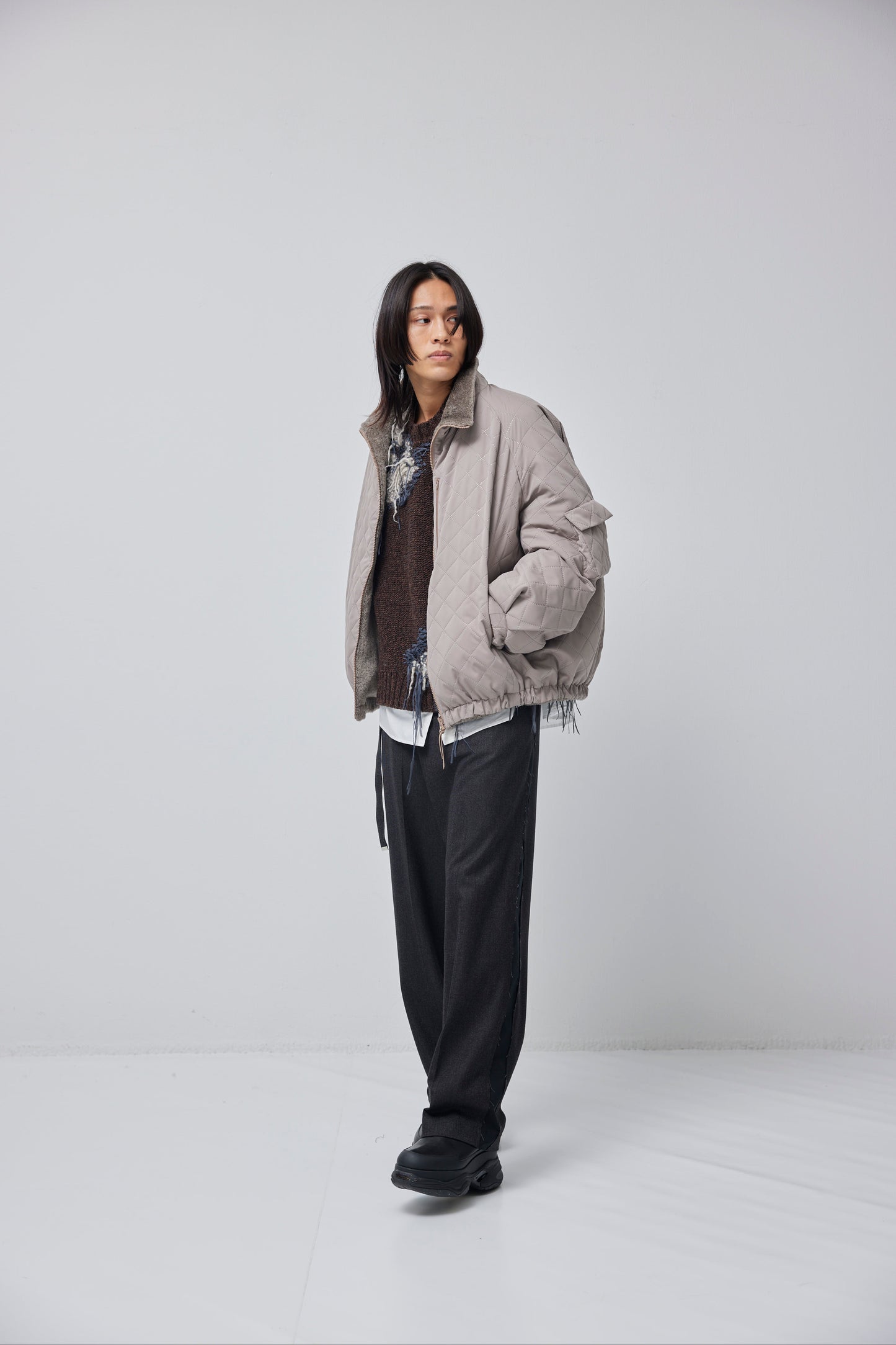 LB23AW-BL03-PSK | ピンソニックリバーシブルパッディングブルゾン | WOOD