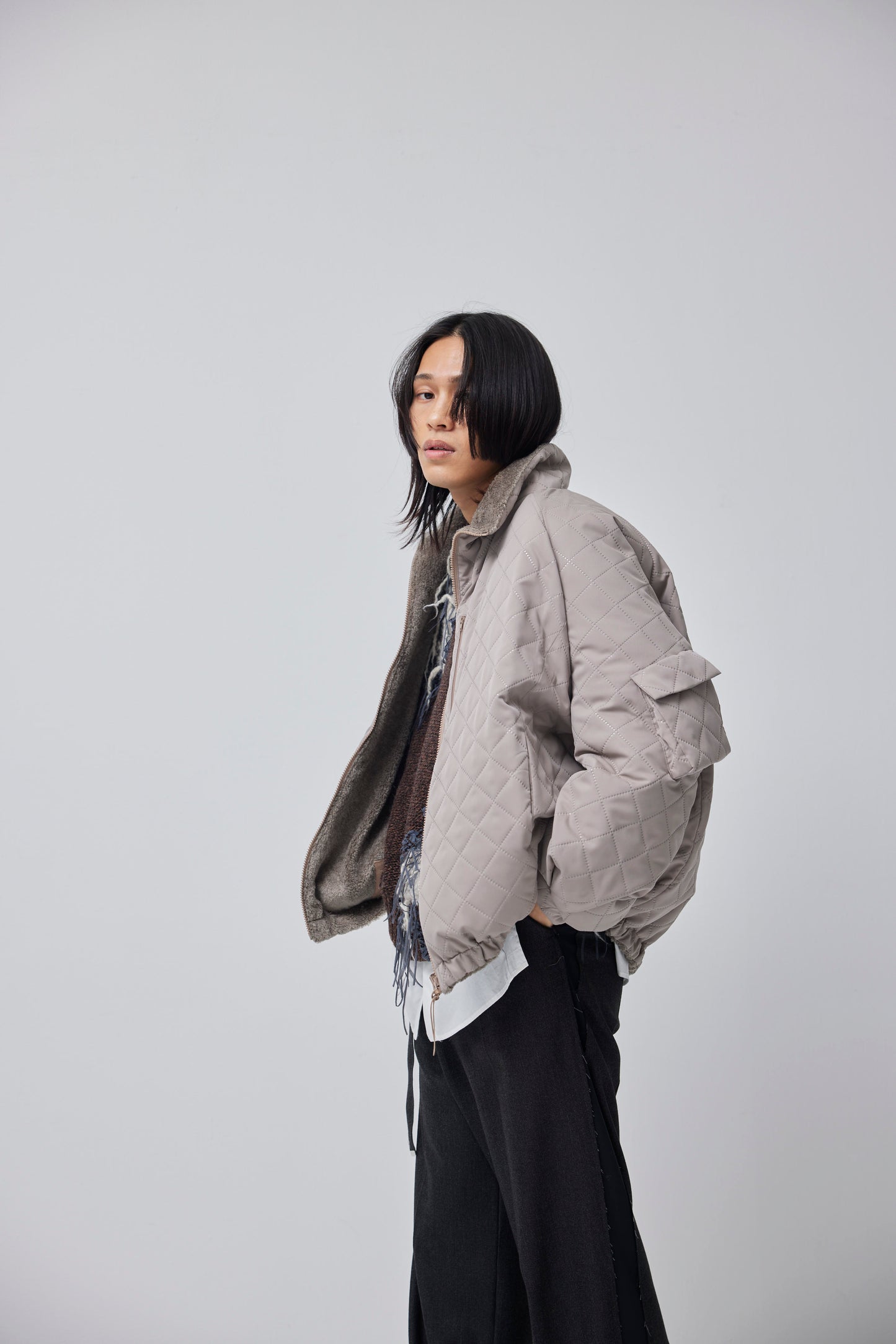 LB23AW-BL03-PSK | ピンソニックリバーシブルパッディングブルゾン | WOOD
