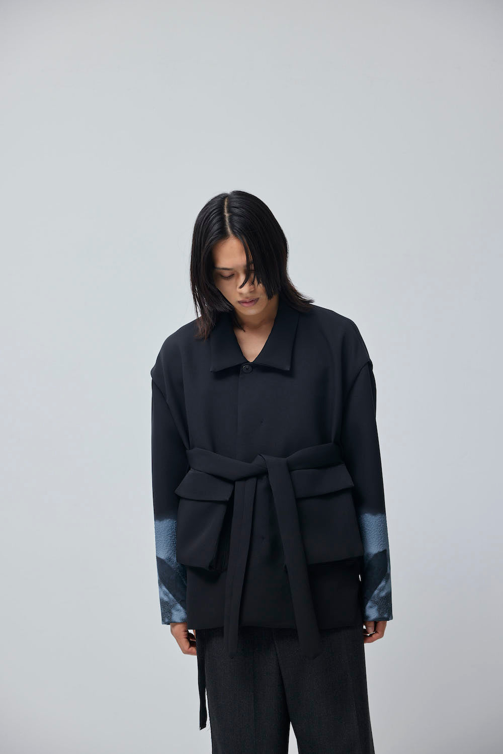 LB23AW-MJK01-TC-DA | 3Dグラフィックデタッチャブルフィールドジャケット | BLACK