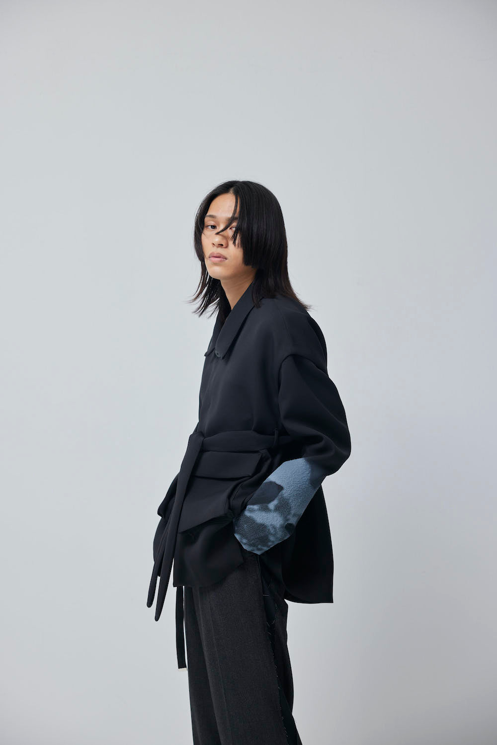 LB23AW-MJK01-TC-DA | 3Dグラフィックデタッチャブルフィールドジャケット | BLACK