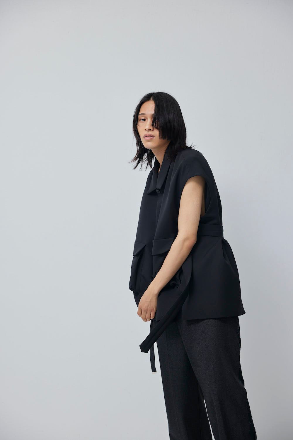 LB23AW-MJK01-TC-DA | 3Dグラフィックデタッチャブルフィールドジャケット | BLACK