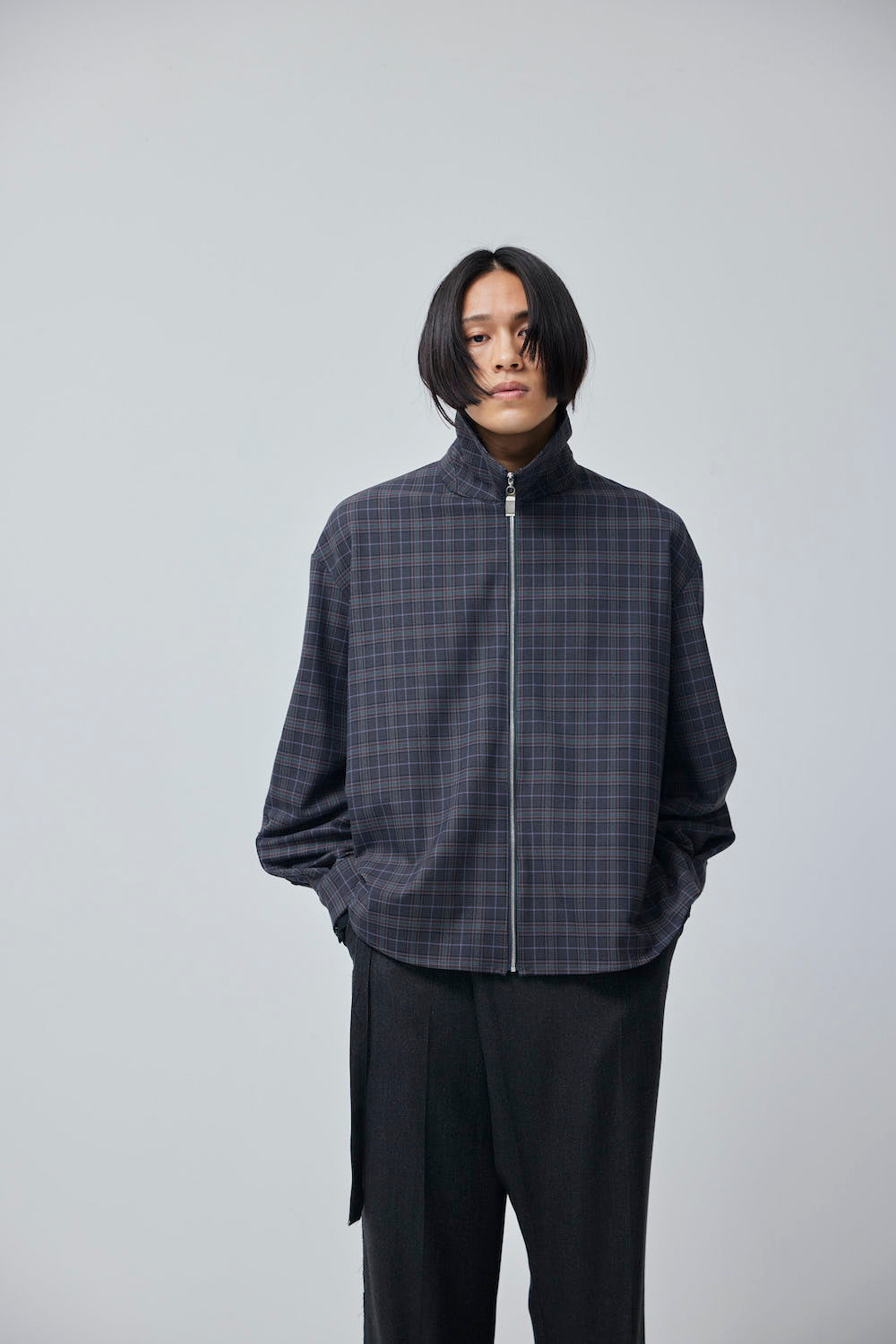 LB23AW-SHBL01-CWE-CK | ダブルカフストラックシャツジャケット | CHECK×BLACK