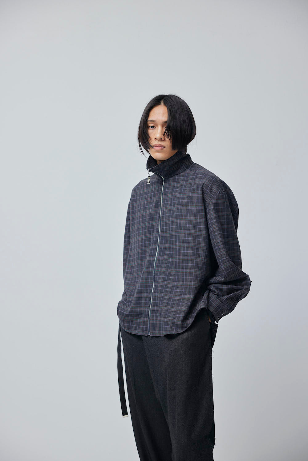 LB23AW-SHBL01-CWE-CK | ダブルカフストラックシャツジャケット | CHECK×BLACK