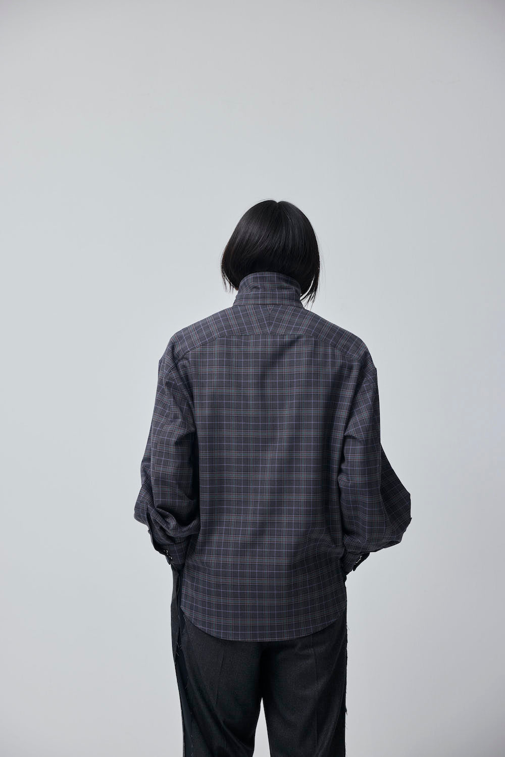 LB23AW-SHBL01-CWE-CK | ダブルカフストラックシャツジャケット | CHECK×BLACK