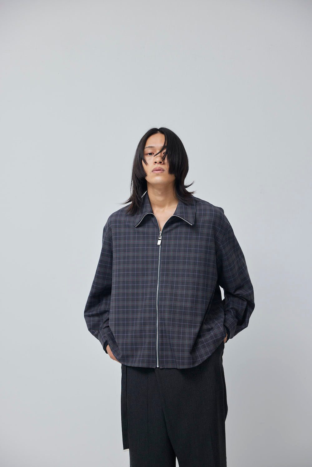 LB23AW-SHBL01-CWE-CK | ダブルカフストラックシャツジャケット | CHECK×BLACK