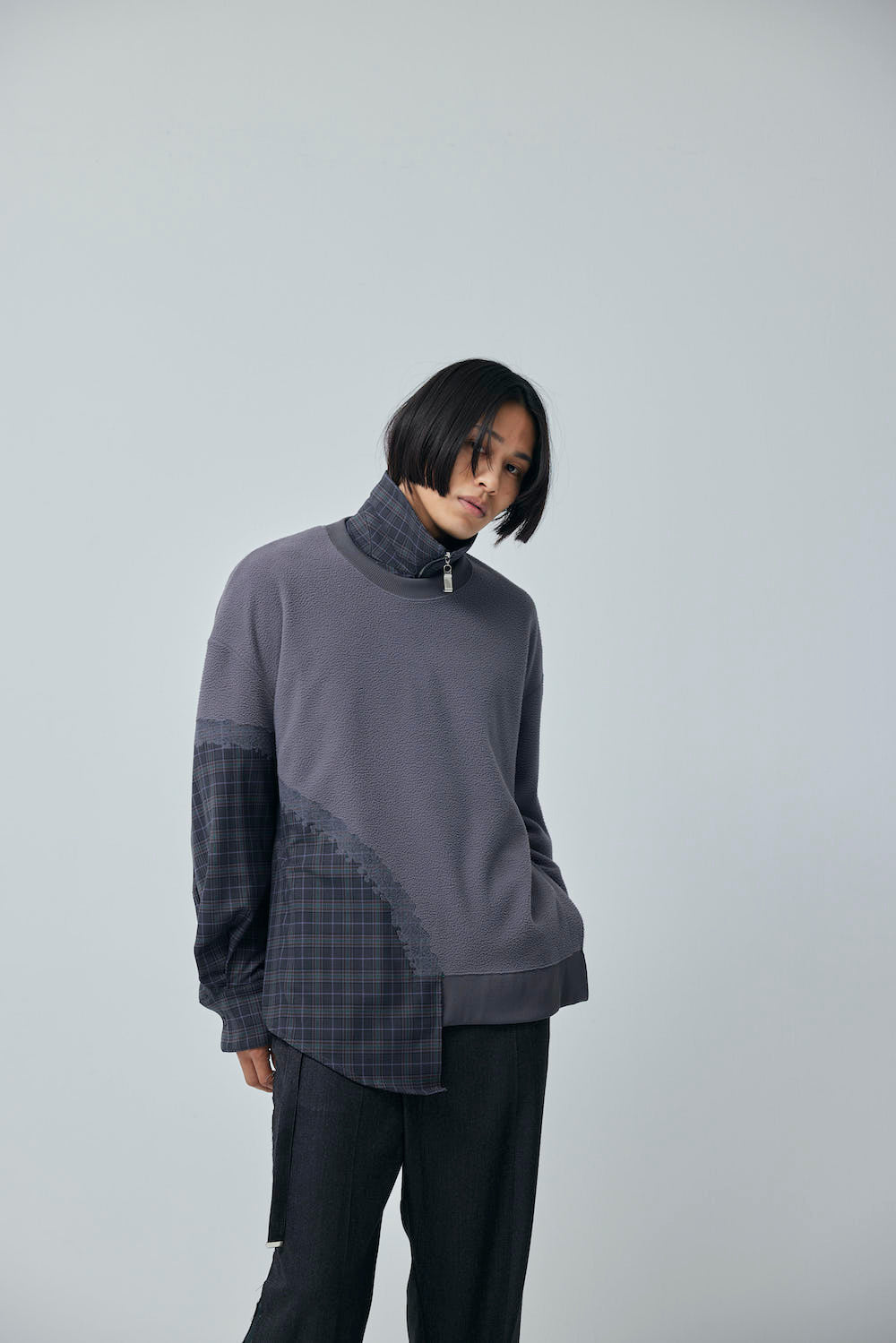 LB23AW-PO01-NDP-CK | ニードルパンチドッキングプルオーバー | CHECK×GANGER