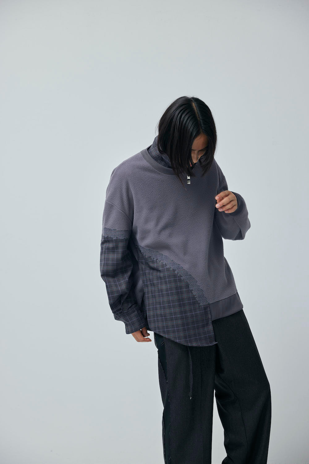 LB23AW-PO01-NDP-CK | ニードルパンチドッキングプルオーバー | CHECK×GANGER