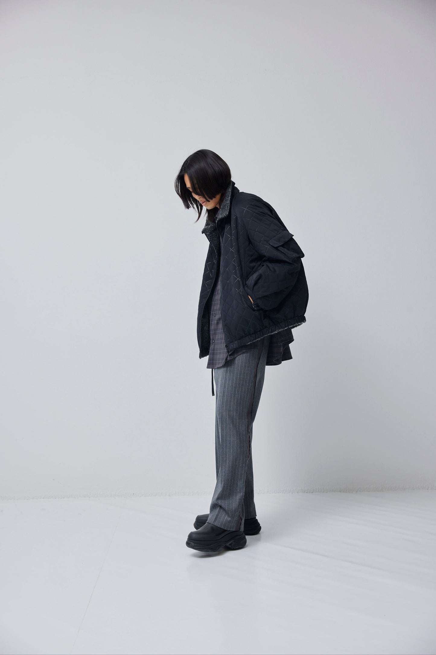 LB23AW-BL03-PSK | ピンソニックリバーシブルパッディングブルゾン | BLACK