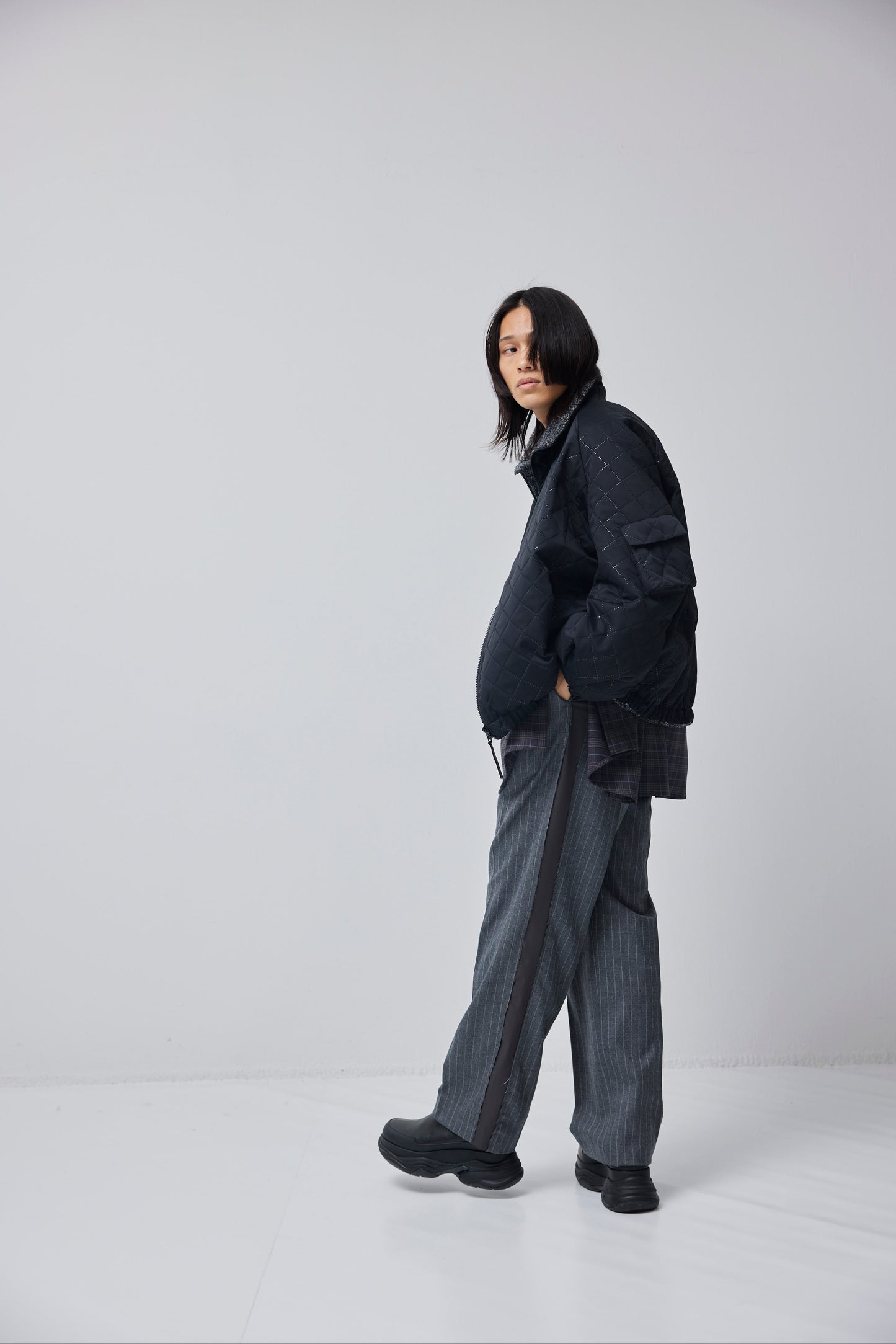 LB23AW-BL03-PSK | ピンソニックリバーシブルパッディングブルゾン | BLACK
