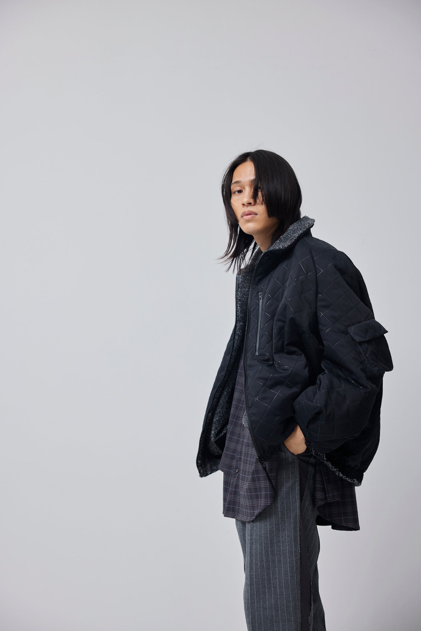 LB23AW-BL03-PSK | ピンソニックリバーシブルパッディングブルゾン | BLACK