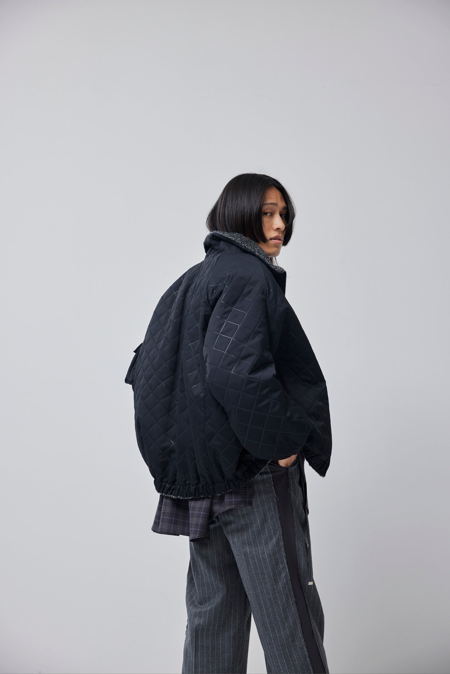 LB23AW-BL03-PSK | ピンソニックリバーシブルパッディングブルゾン | BLACK