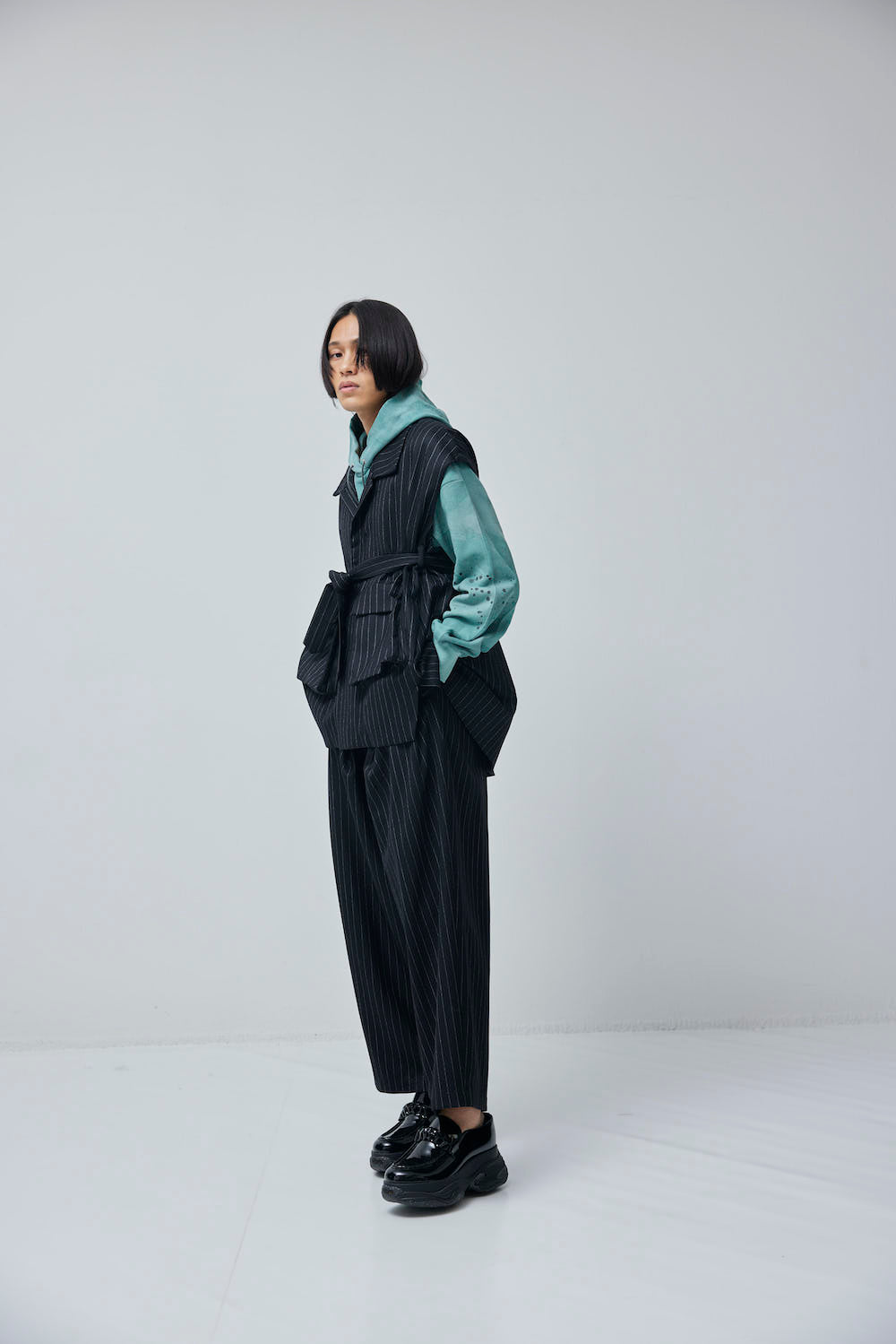 LB23AW-PK01-STC | 3D 石膏风格颜料连帽衫 | VERDIGRIS