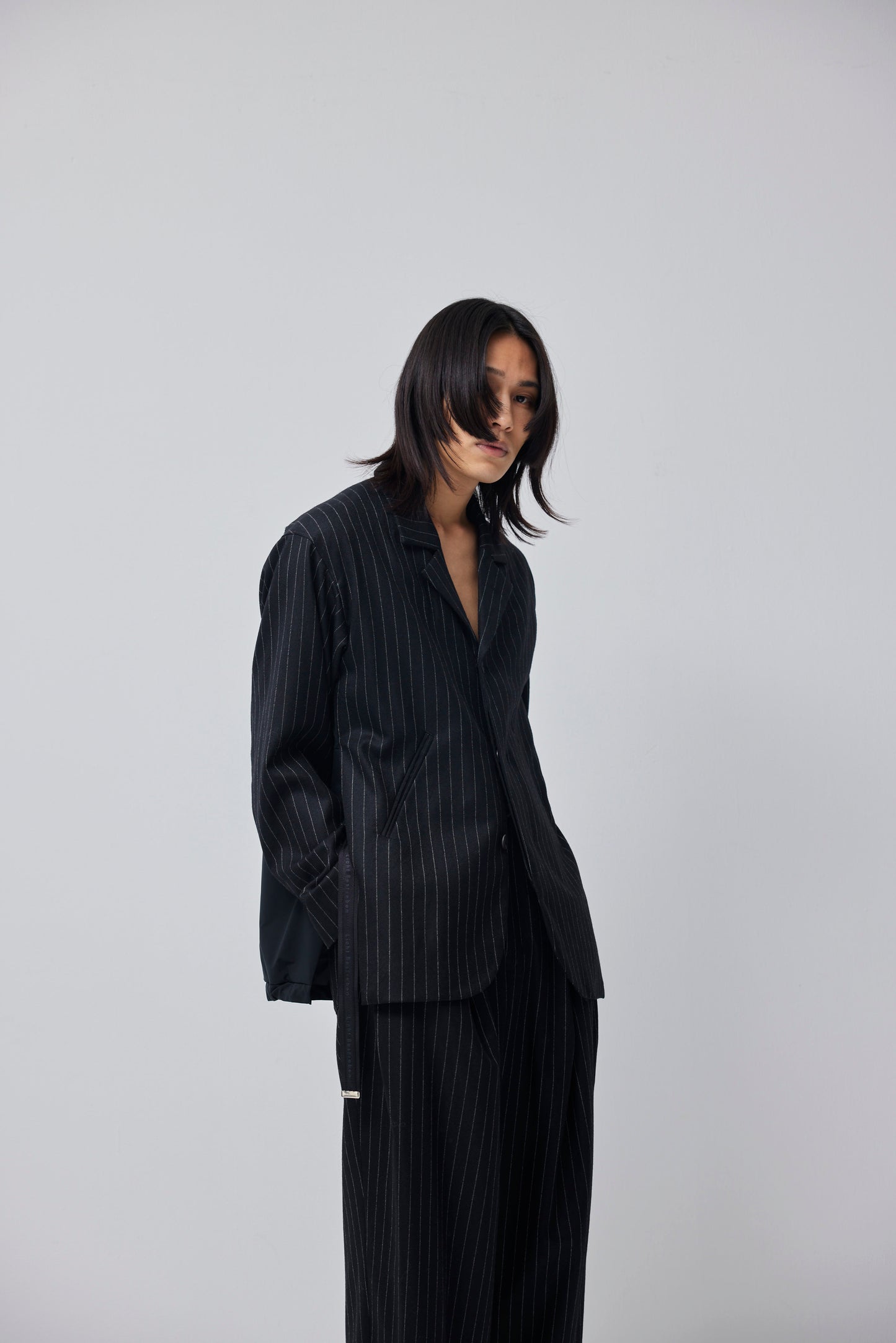LB23AW-JK01-GST | バックパッディングホリデイジャケット | BLACK STRIPE