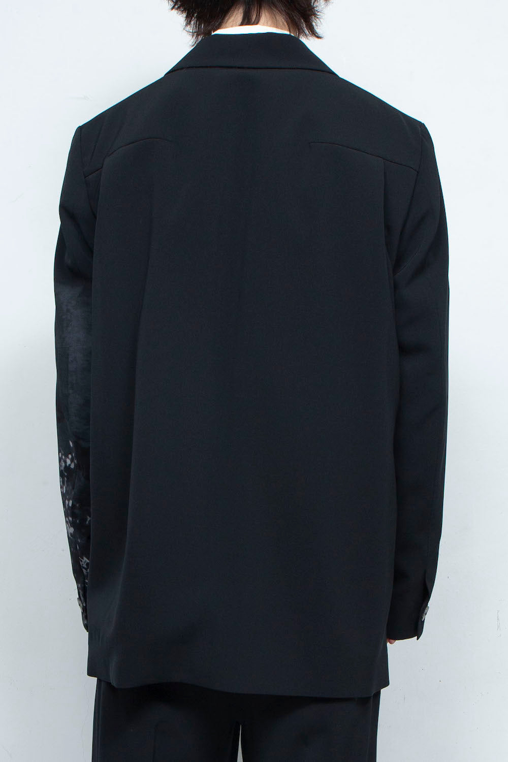 LB24SS-JK06-SLV-SRK | Art motif 2B tailored single jacket | BLACK