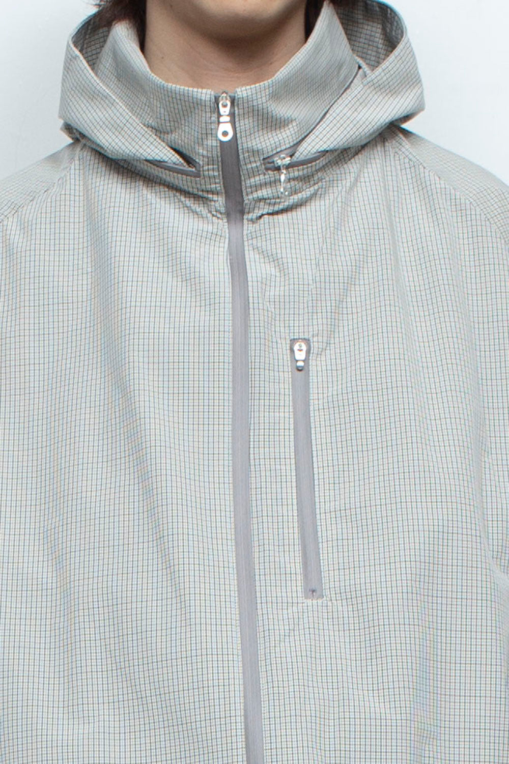 LB24SS-BL03-GNY-CK | ガスボイルメモリーウィンドブレーカー | BLUE CHECK