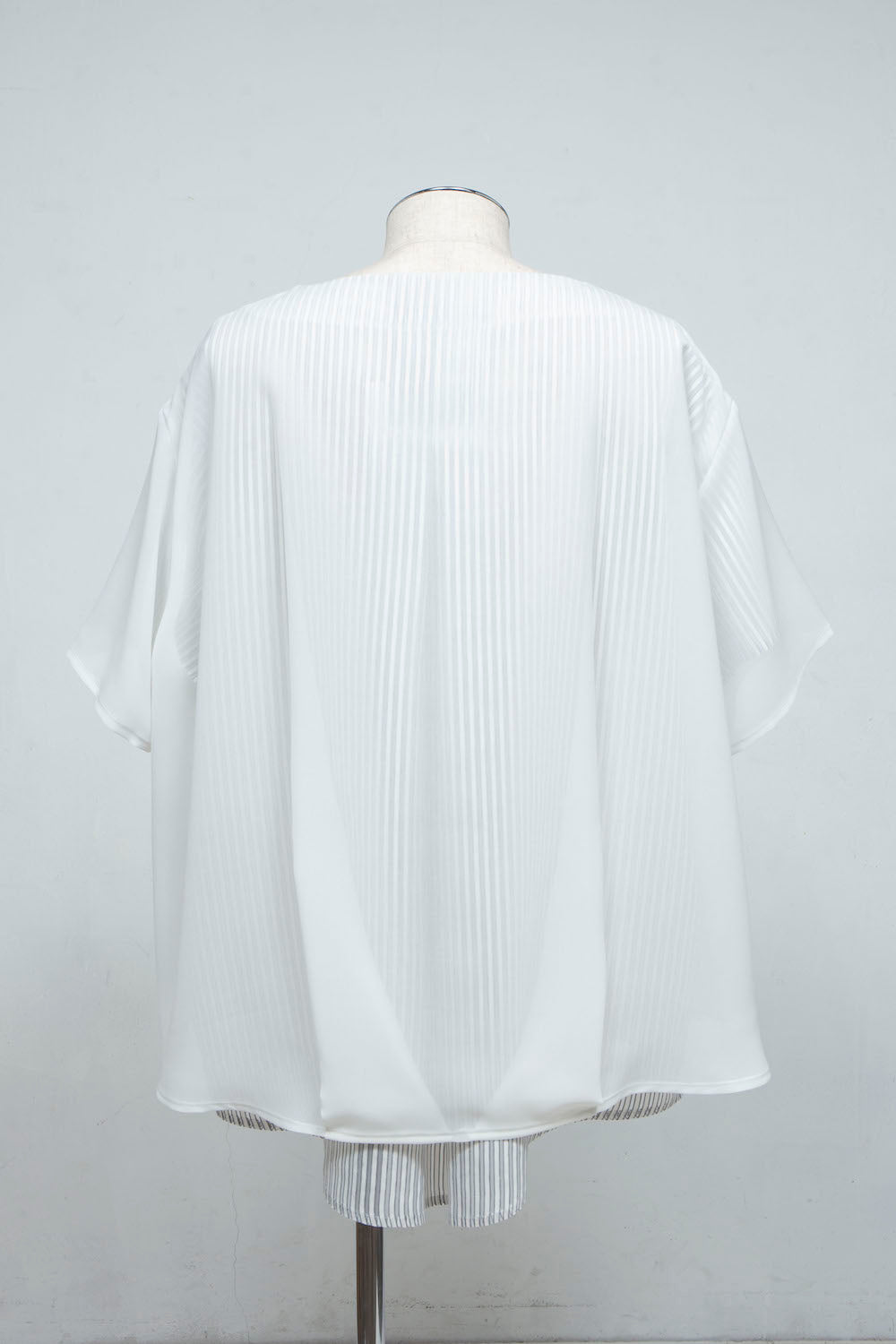 LB24SS-PO06-ETR | ボートネックフェイクレイヤープルオーバー | WHITE