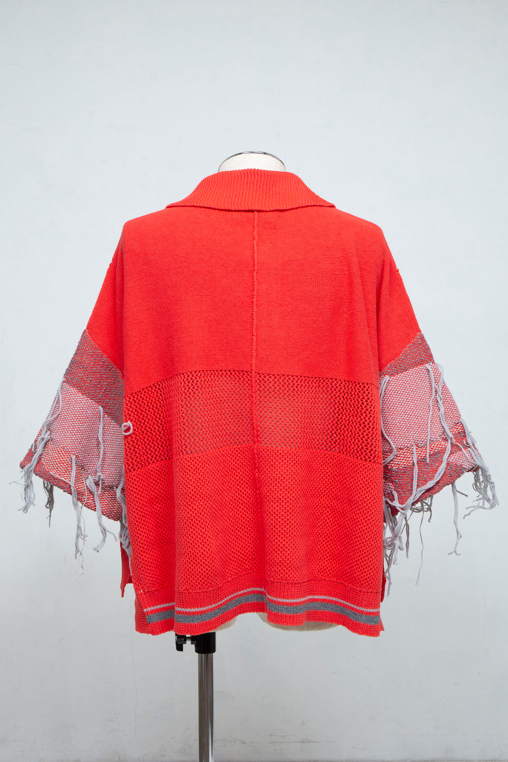 LB24SS-KNPS01-TRA-PS | スレッドインターシャサマーニットポロネック | RED ORANGE