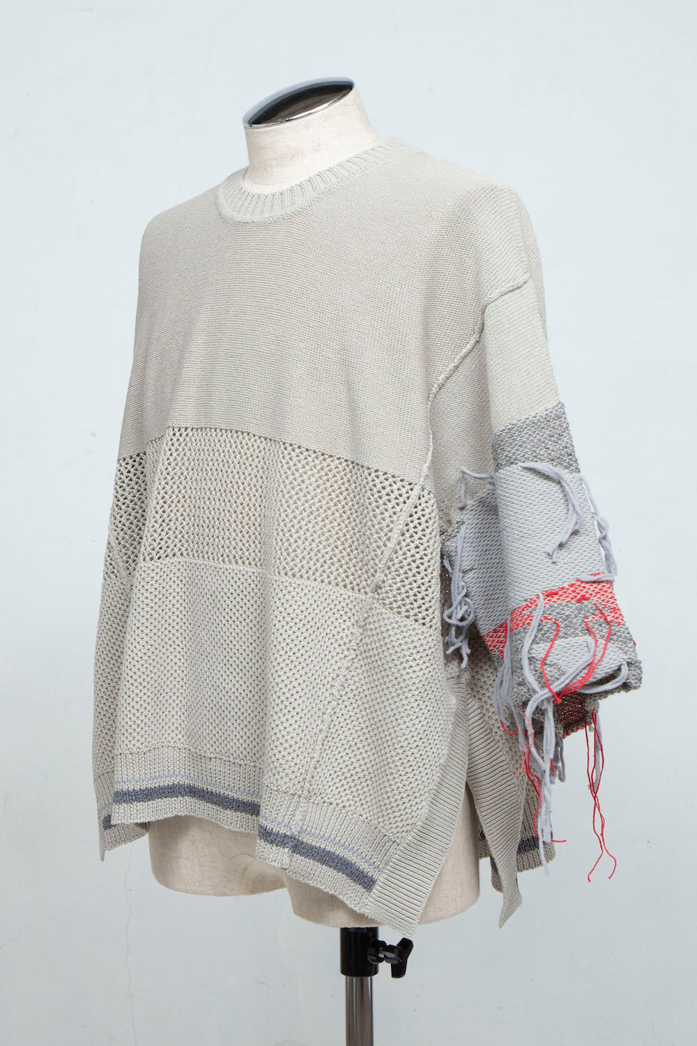 *限定* LB24SS-KNPS01-TRA-TE | スレッドインターシャサマーニットクルーネック | SAND