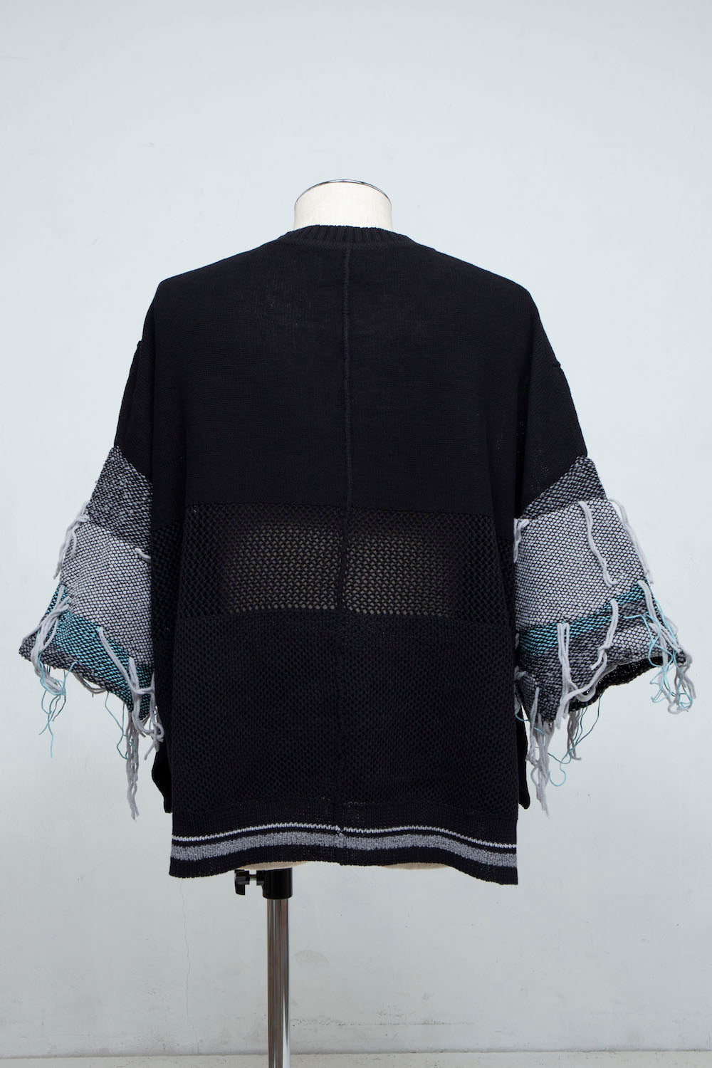 *限定* LB24SS-KNPS01-TRA-TE | スレッドインターシャサマーニットクルーネック | BLACK