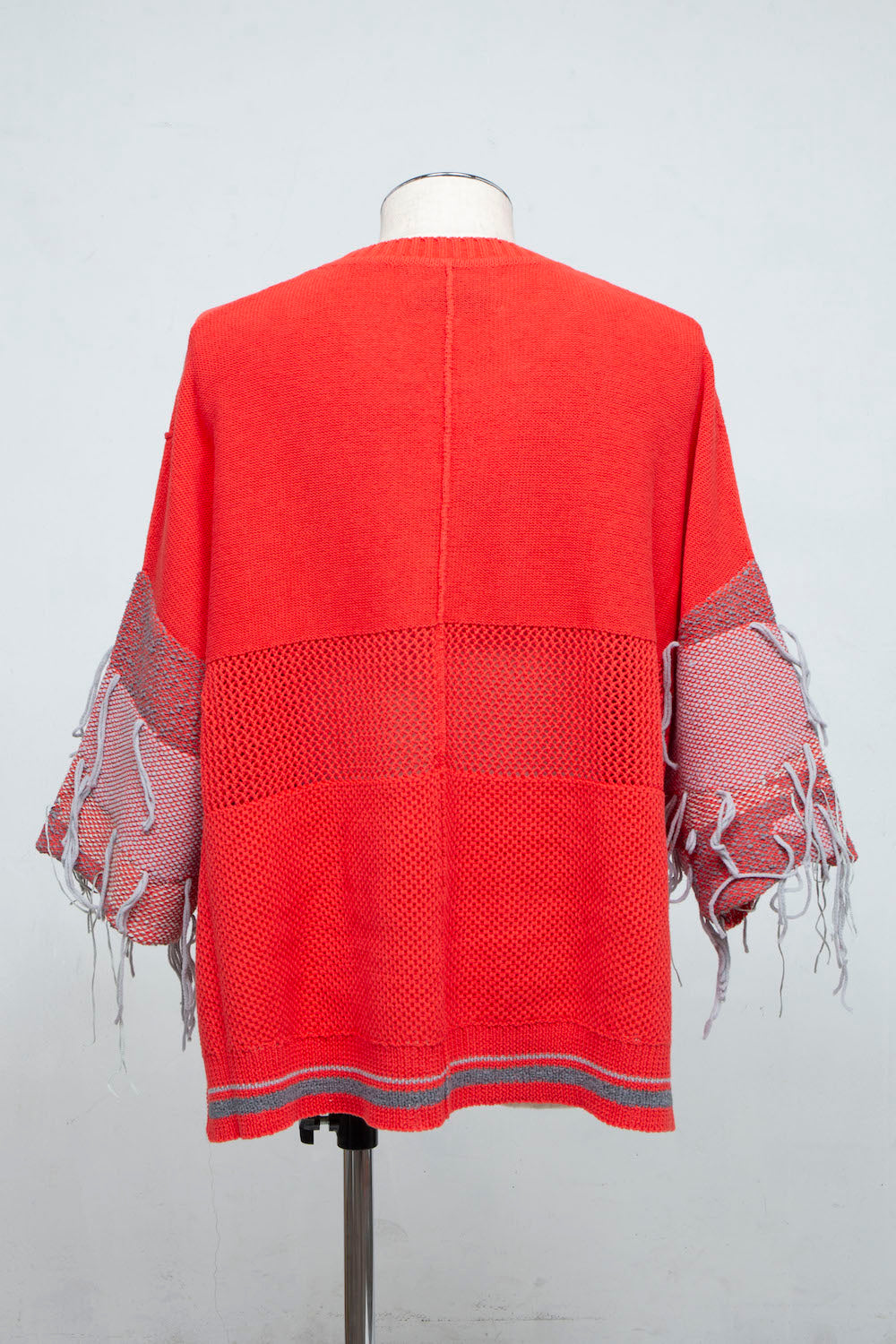 *限定* LB24SS-KNPS01-TRA-TE | スレッドインターシャサマーニットクルーネック | RED ORANGE