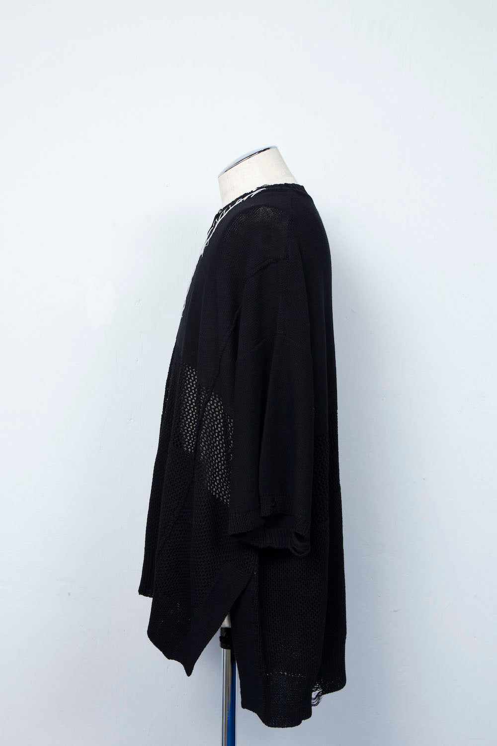 *Limited Edition* LBLM-KNTE02 | Crushed Hand Stitch Knit T-Shirt | BLACK