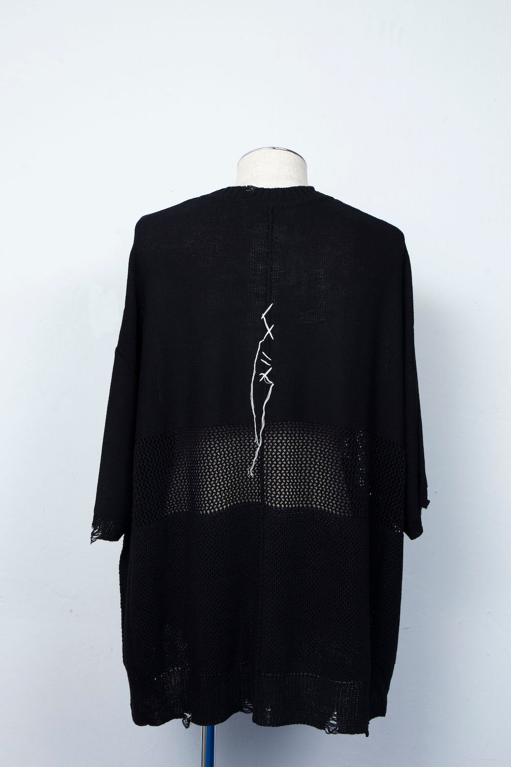 *Limited Edition* LBLM-KNTE02 | Crushed Hand Stitch Knit T-Shirt | BLACK
