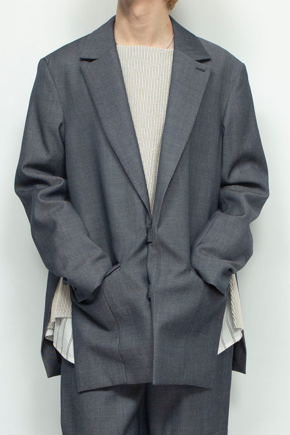 *Limited Fabric* LB24AW-JK06-WDN | Side Vent Tailored Jacket | NAVY