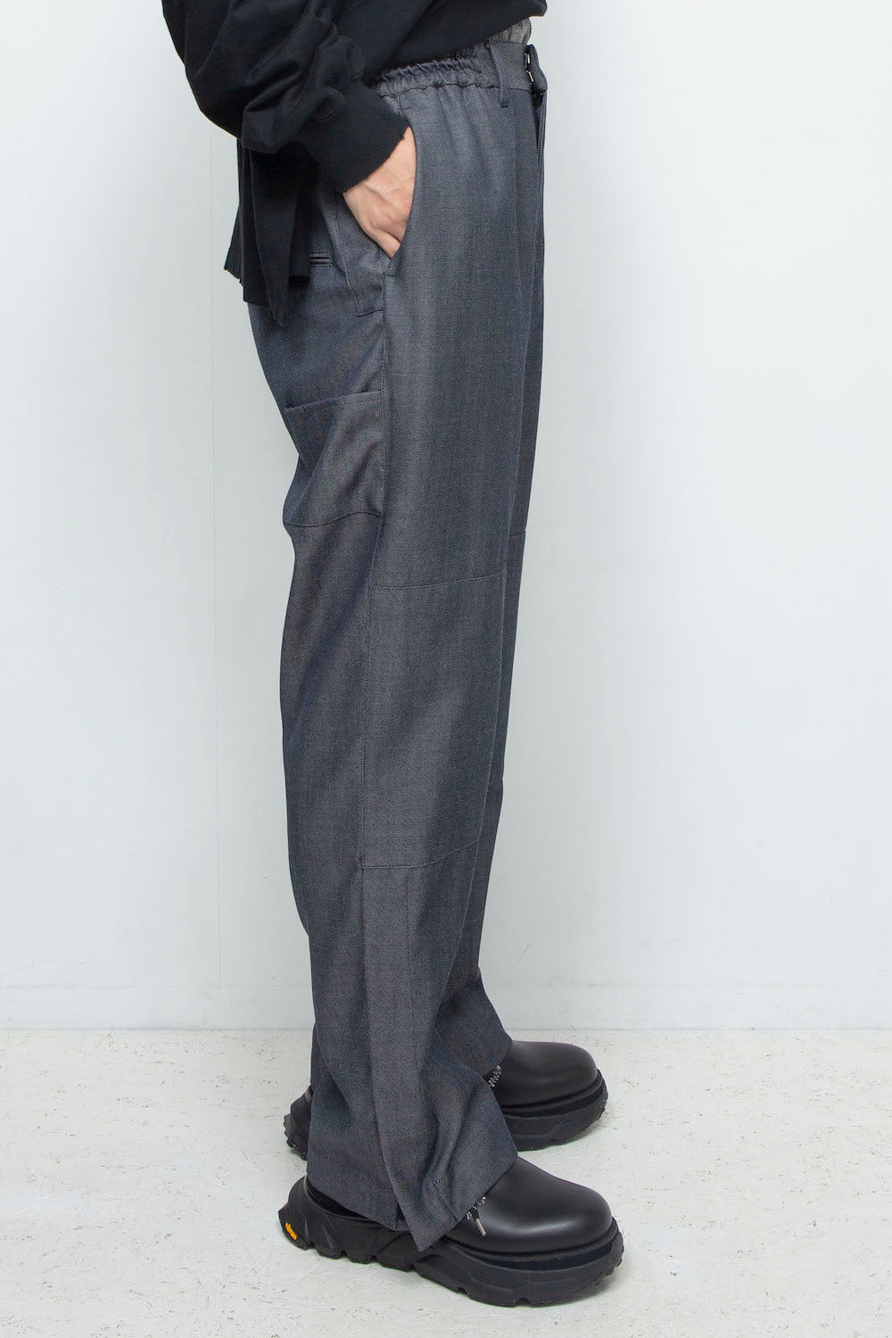 *限定ファブリック* LB24AW-PT07-WDN | サイドジップペインタートラウザー | NAVY