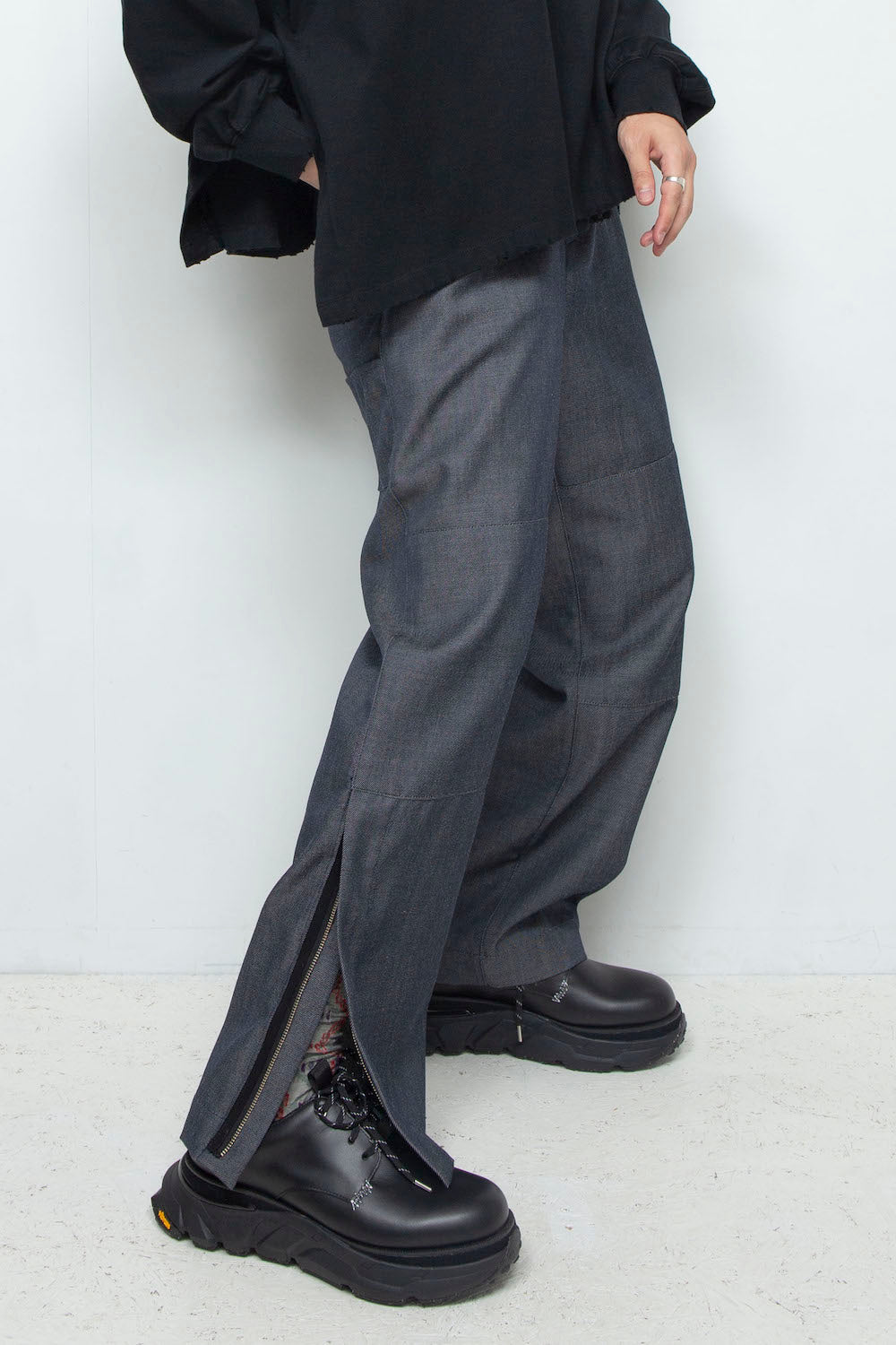 *限定ファブリック* LB24AW-PT07-WDN | サイドジップペインタートラウザー | NAVY