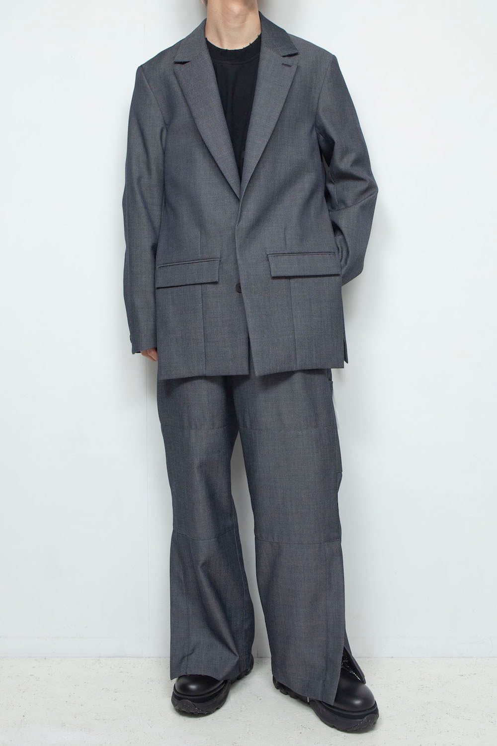 *Limited Fabric* LB24AW-JK06-WDN | Side Vent Tailored Jacket | NAVY
