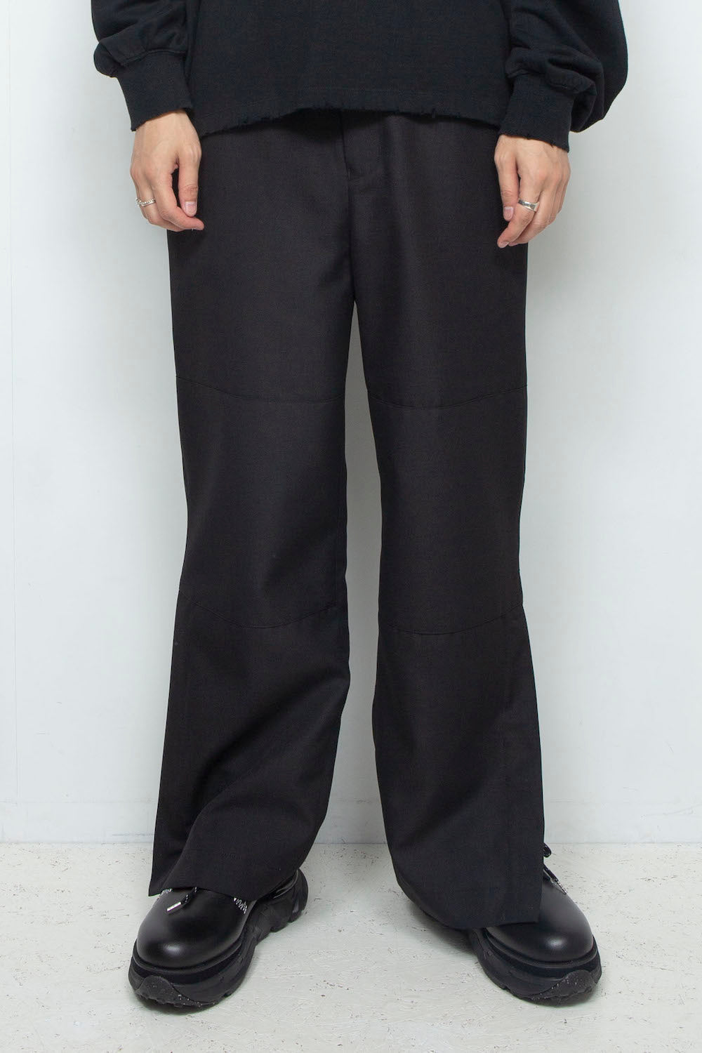 LB24AW-PT07-ADK | サイドジップペインタートラウザー | BLACK