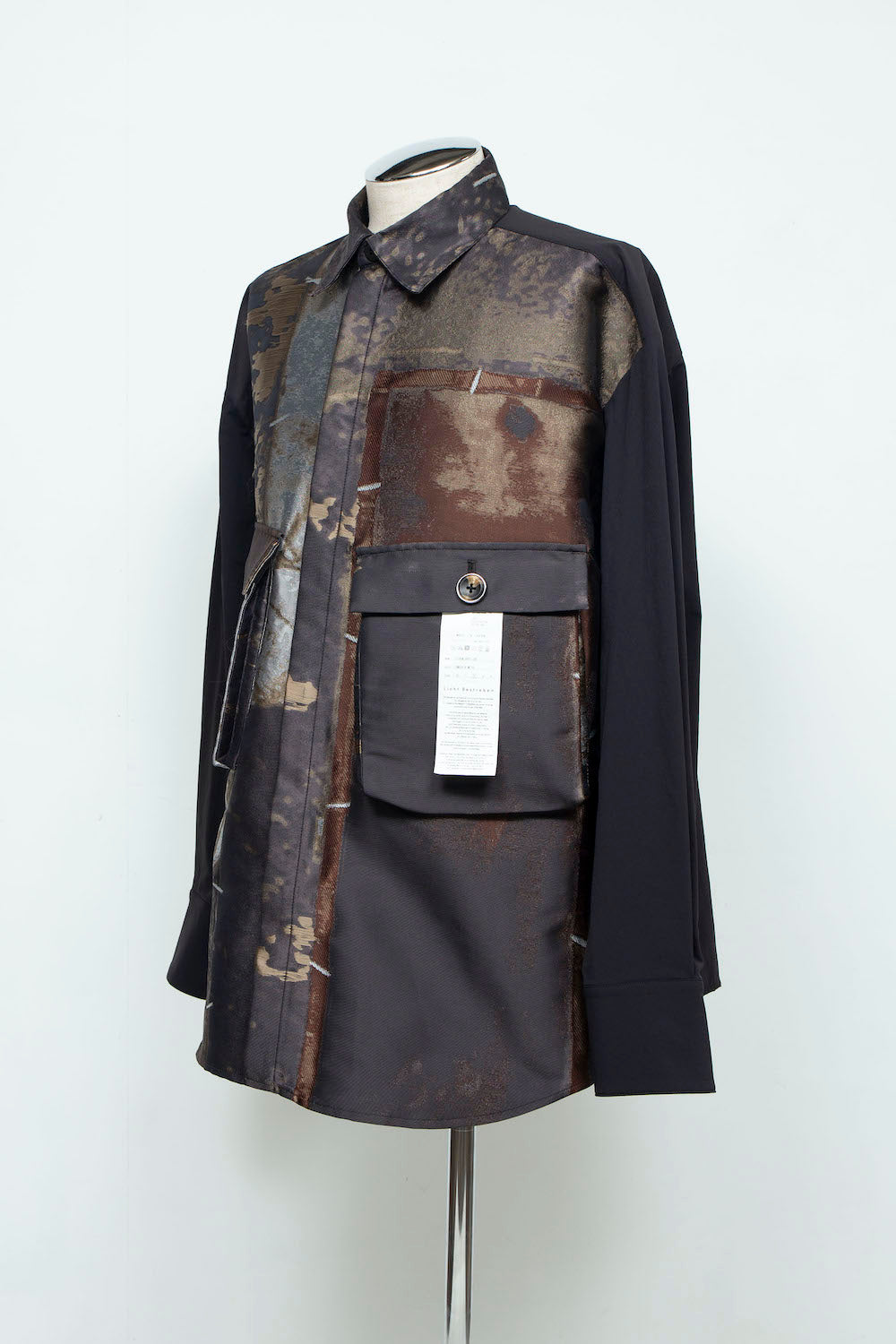 LB24AW-SH07-JQD-NBG | 艺术图案做旧提花 CPO 衬衫夹克 | LUMBER&METAL