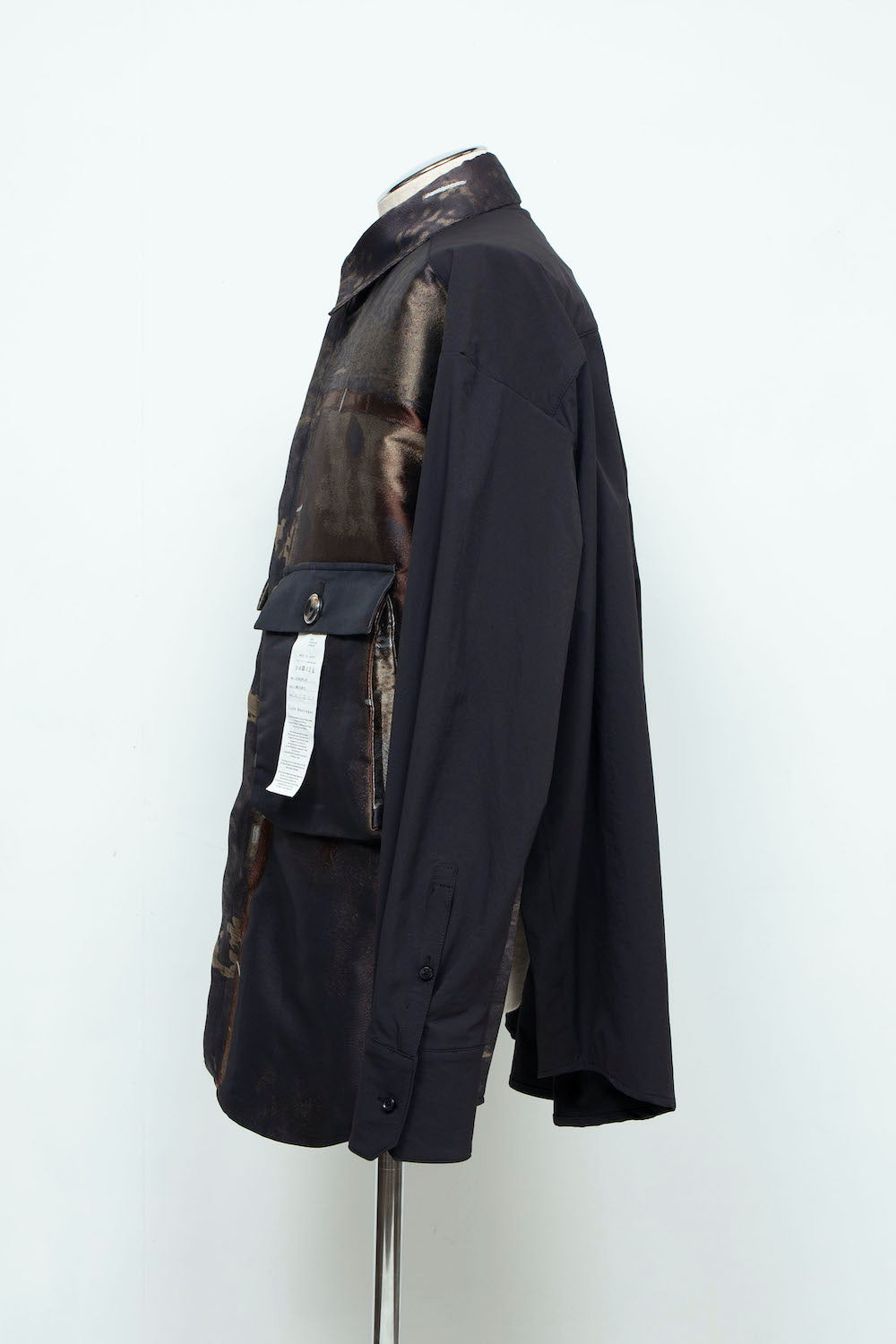 LB24AW-SH07-JQD-NBG | 艺术图案做旧提花 CPO 衬衫夹克 | LUMBER&METAL