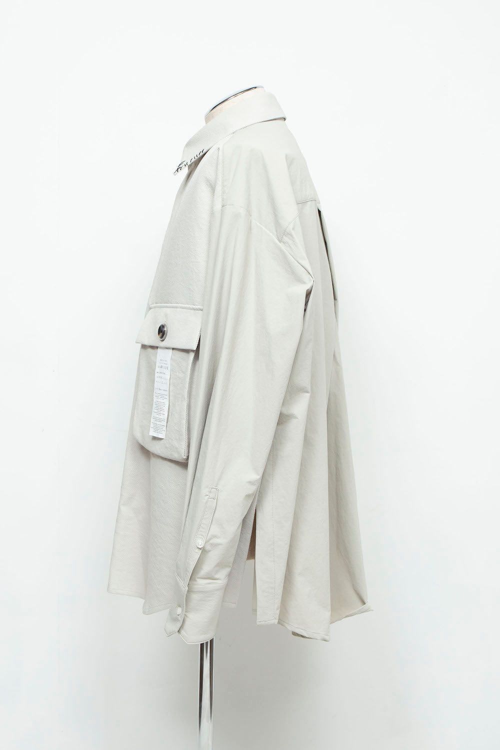 LB24AW-SH07-PAK-NBG | 手工缝制 CPO 衬衫夹克 | 霜白色