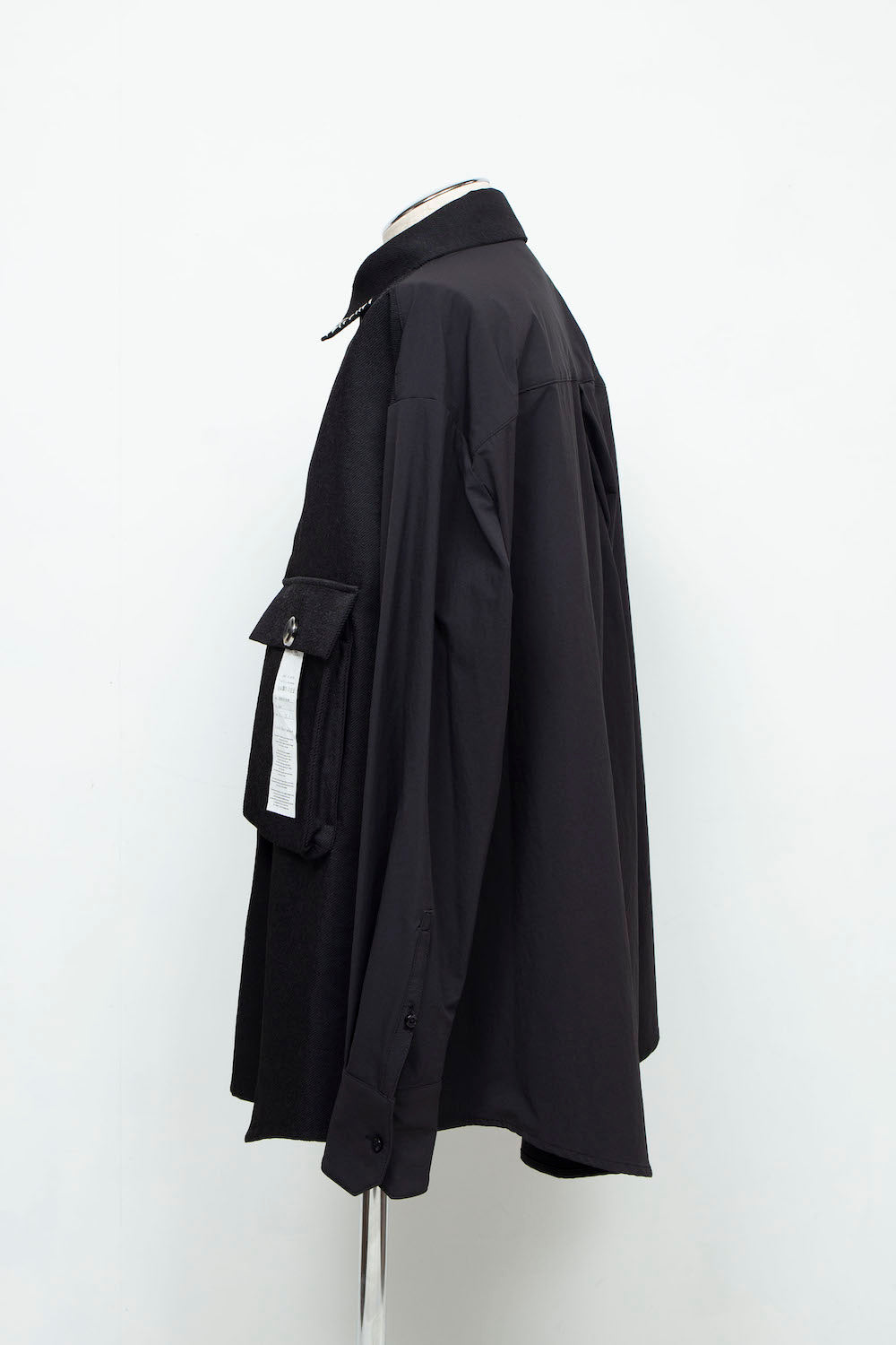 LB24AW-SH07-PAK-NBG | 手工缝制CPO 衬衫夹克| 黑色