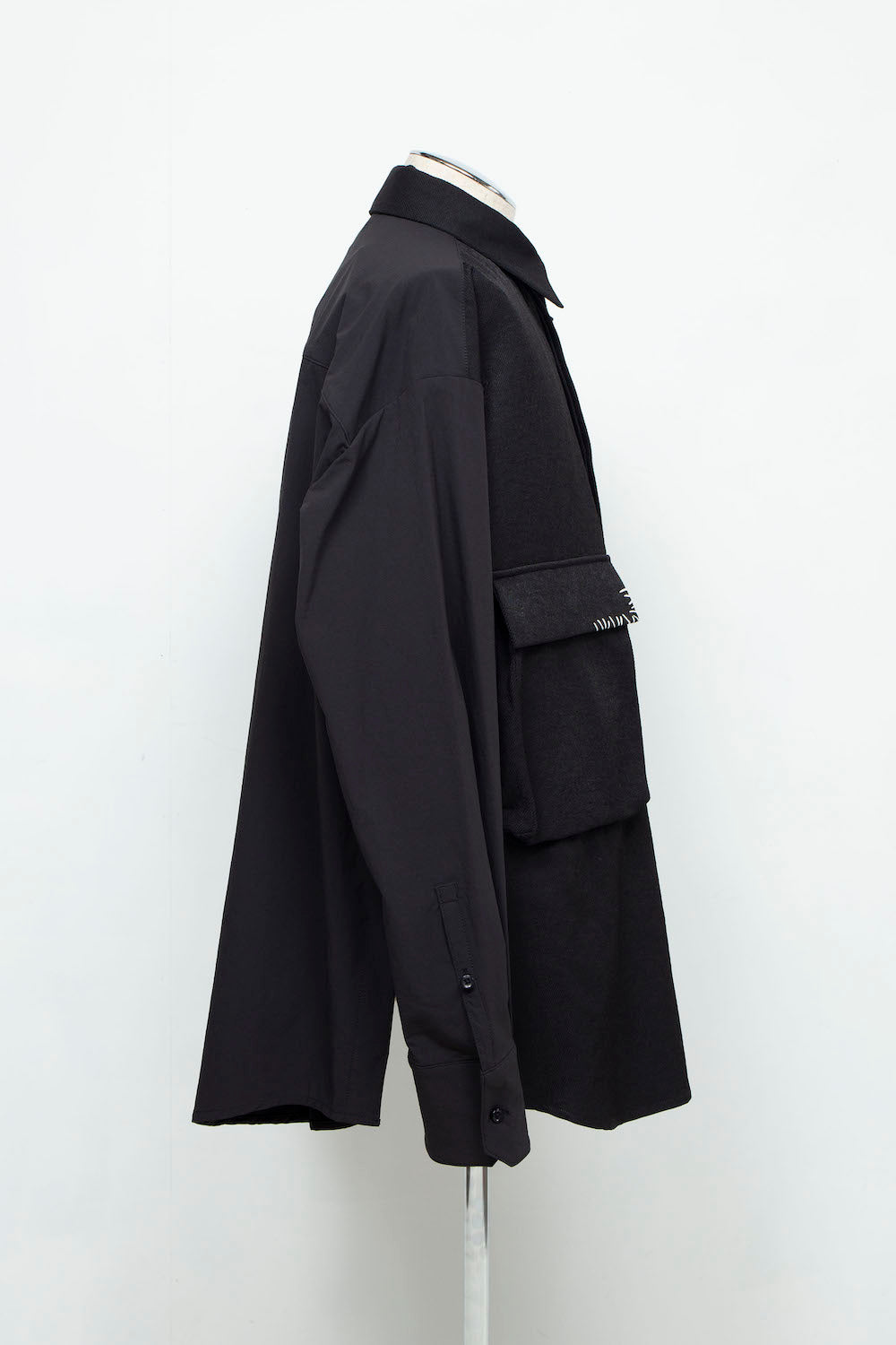 LB24AW-SH07-PAK-NBG | 手工缝制CPO 衬衫夹克| 黑色