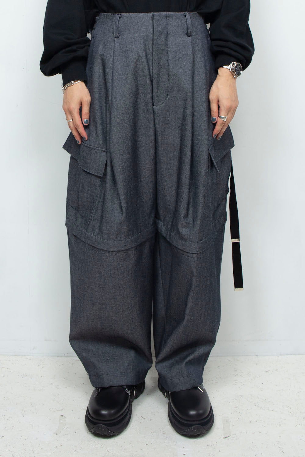 LB24AW-PT05-WDN | 羊毛人造牛仔布可拆卸工装裤 |