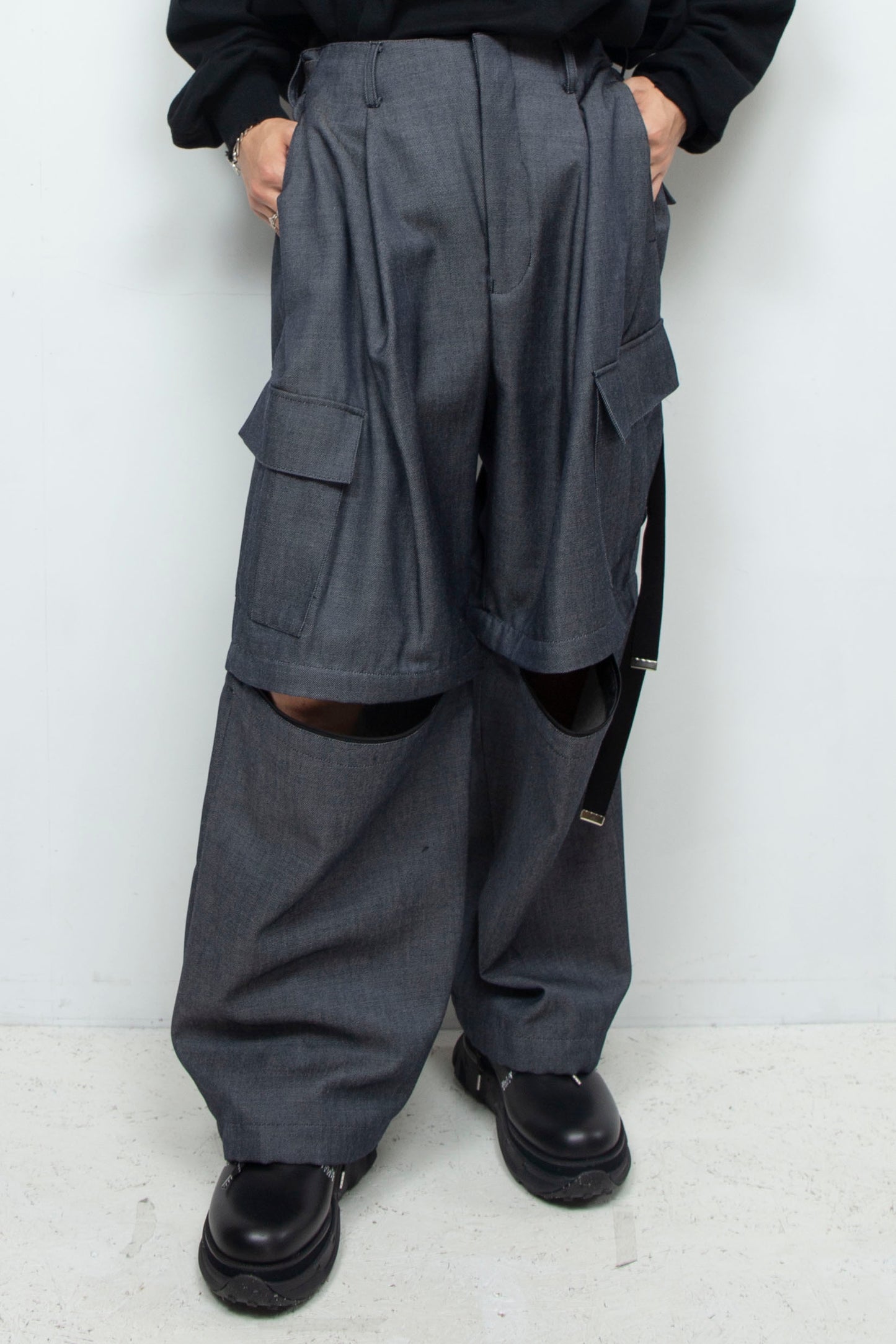 LB24AW-PT05-WDN | 羊毛人造牛仔布可拆卸工装裤 |