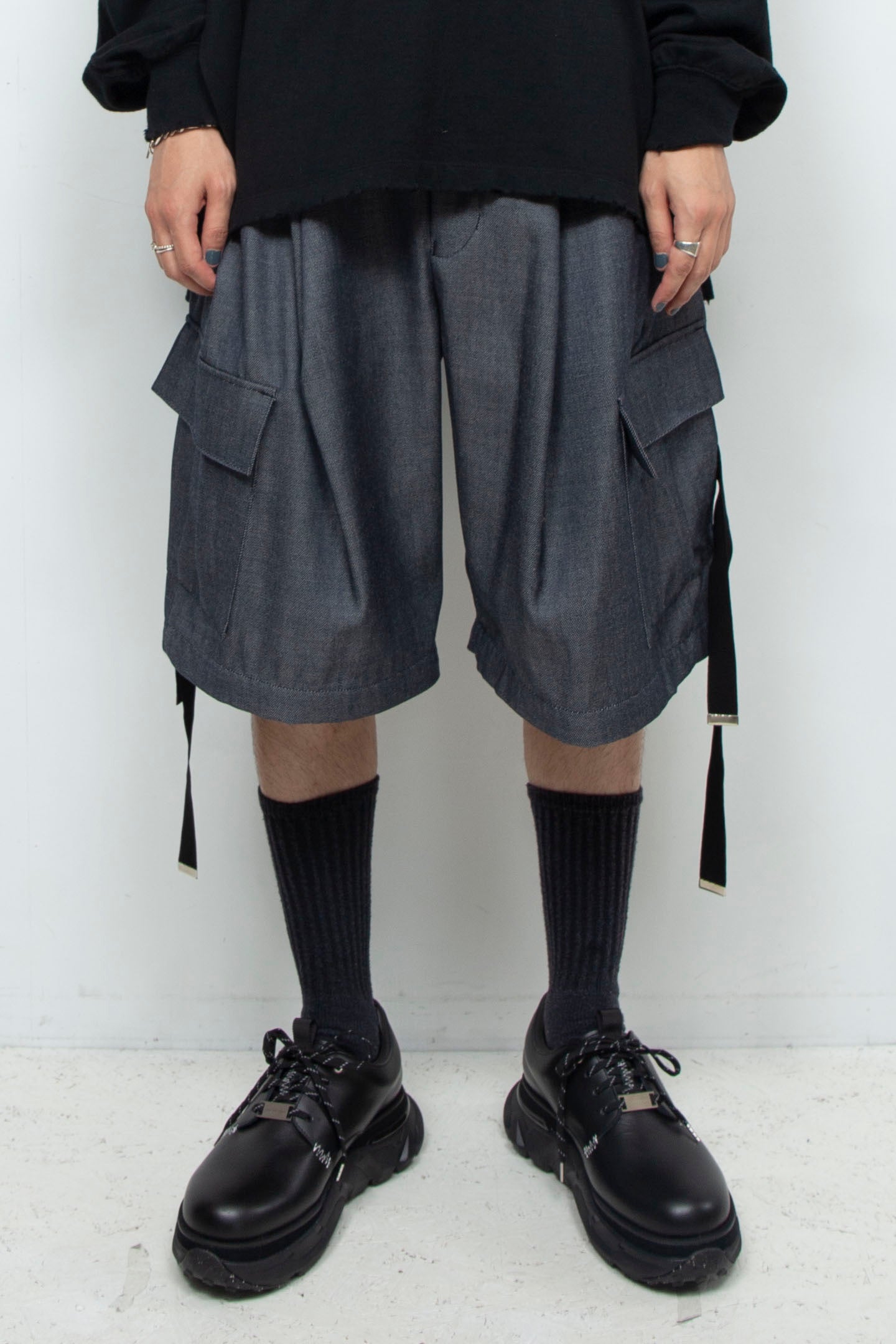 LB24AW-PT05-WDN | 羊毛人造牛仔布可拆卸工装裤 |