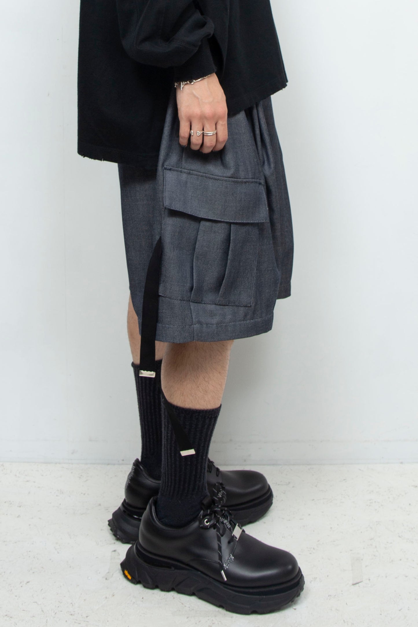 LB24AW-PT05-WDN | 羊毛人造牛仔布可拆卸工装裤 |