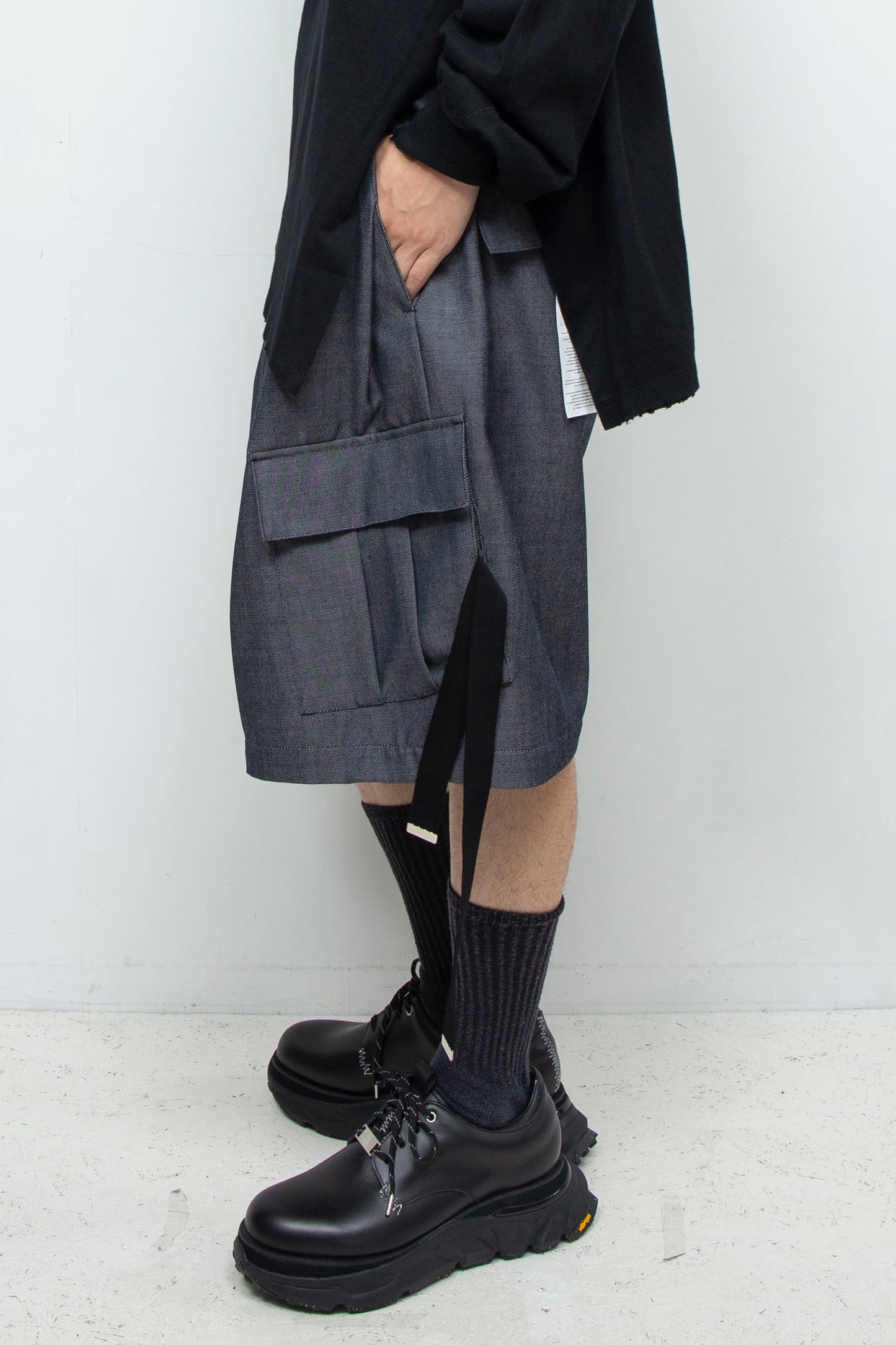 LB24AW-PT05-WDN | 羊毛人造牛仔布可拆卸工装裤 |